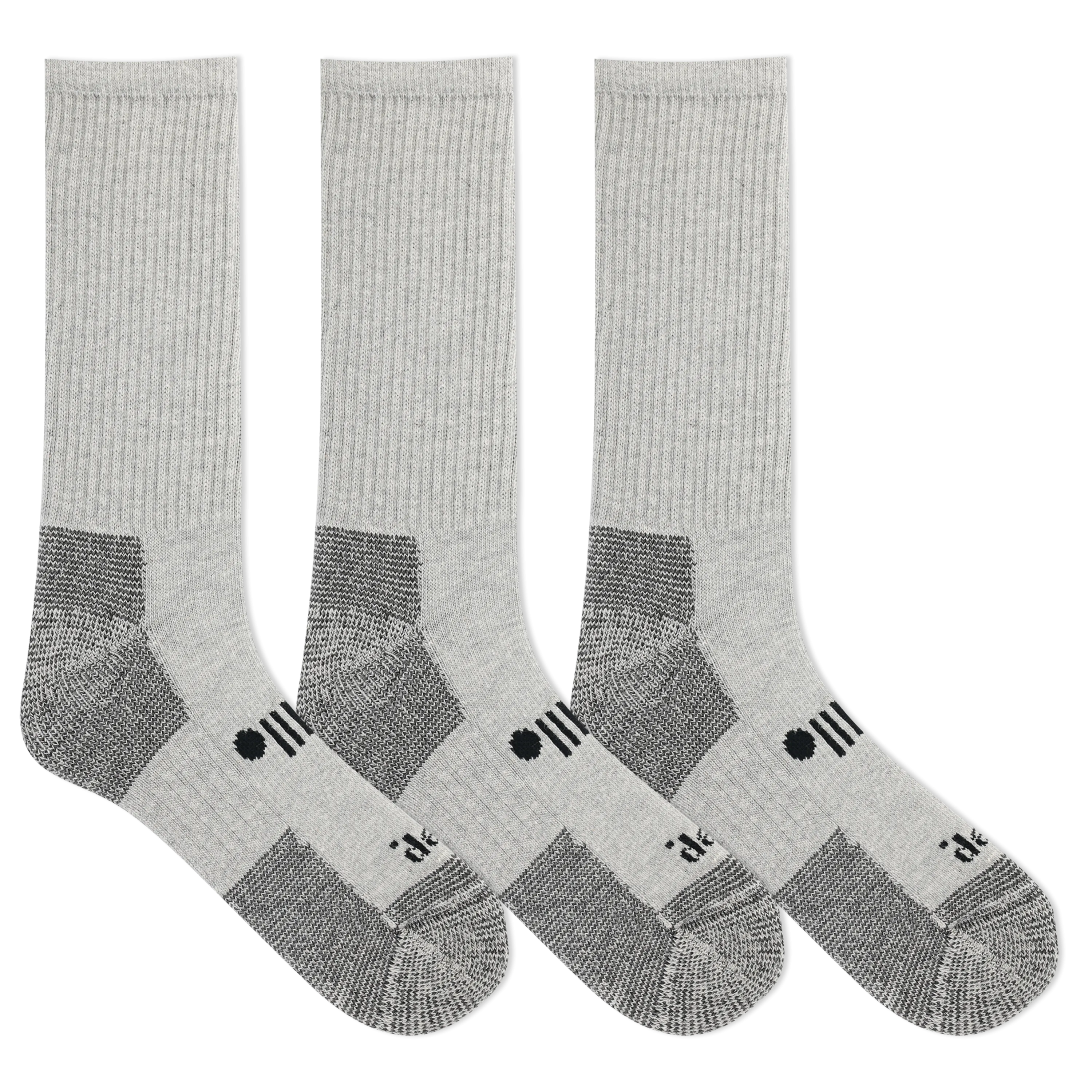 Jeep® Women's Classic Cotton Crew Socks 3 Pair Pack Made in USA - Moisture Wicking, Cushioned Comfort