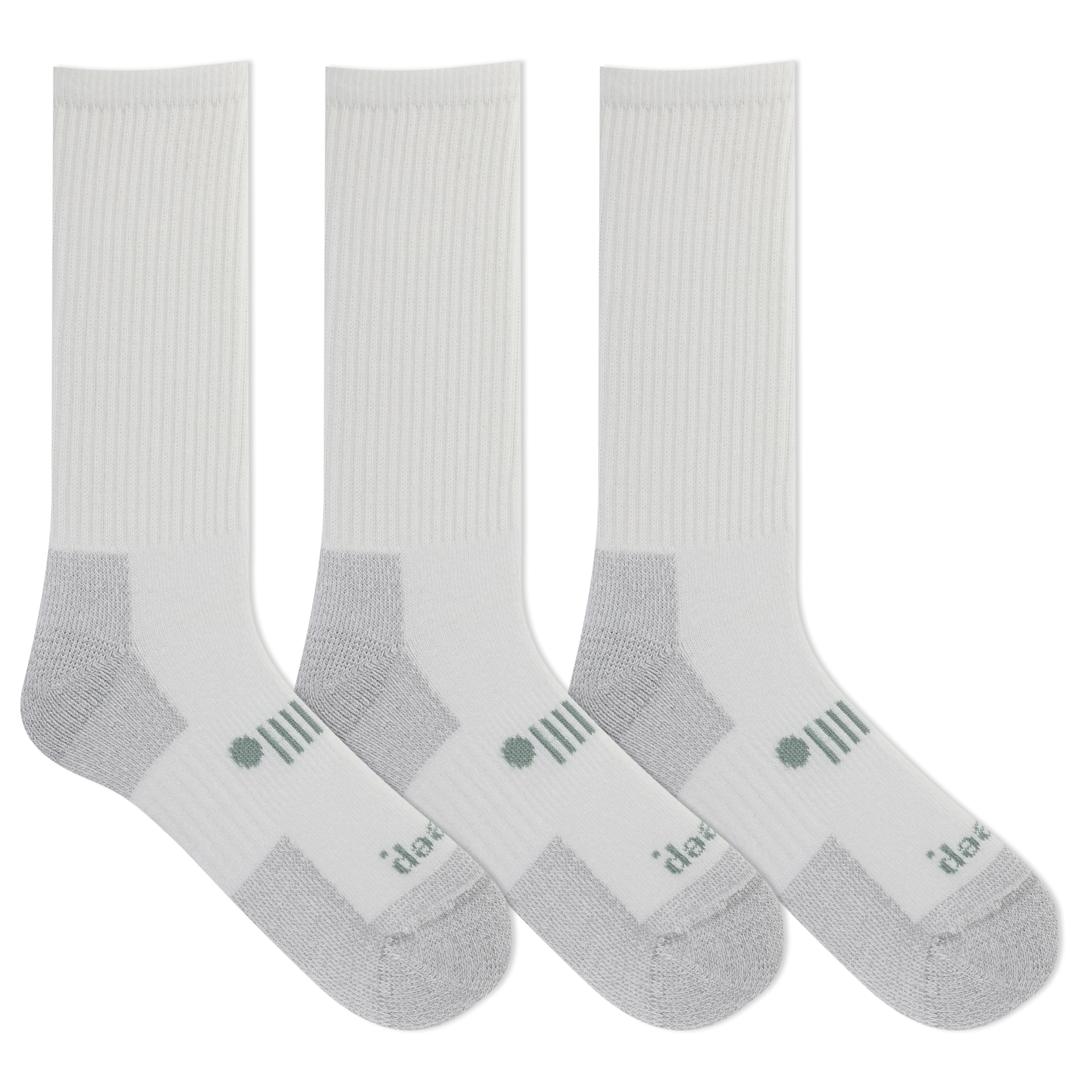 Jeep® Women's Classic Cotton Crew Socks 3 Pair Pack Made in USA - Moisture Wicking, Cushioned Comfort