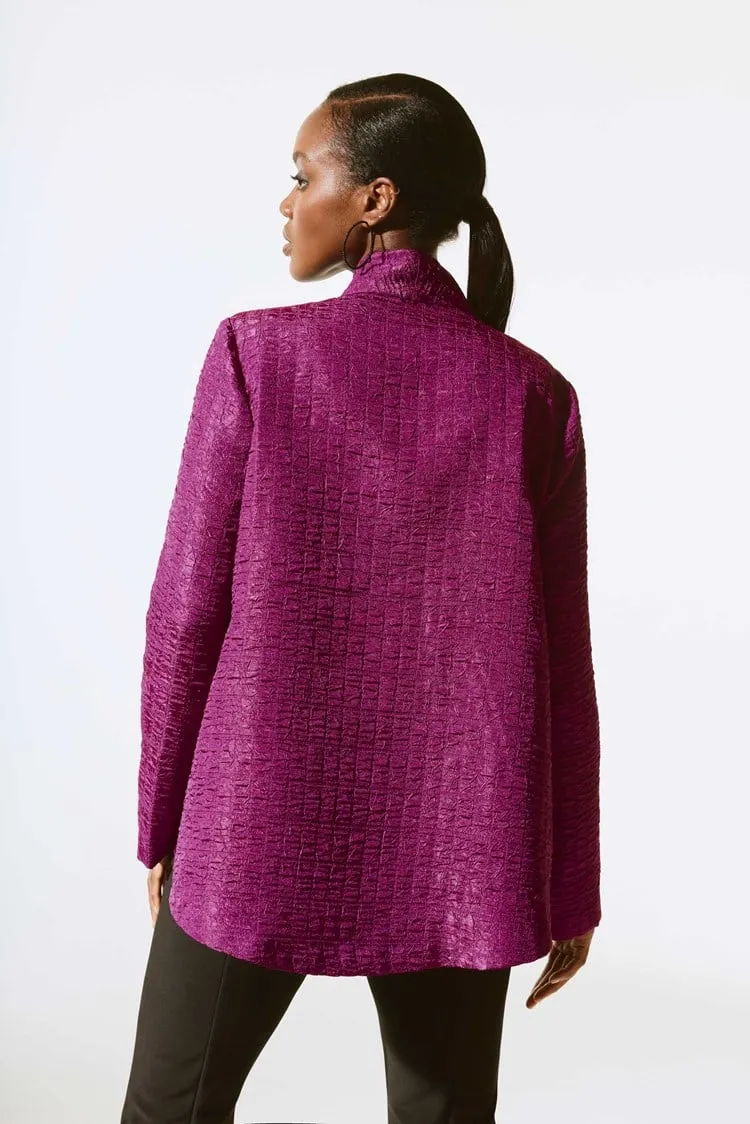 Joseph Ribkoff Signature Textured Jacquard Trapeze Jacket