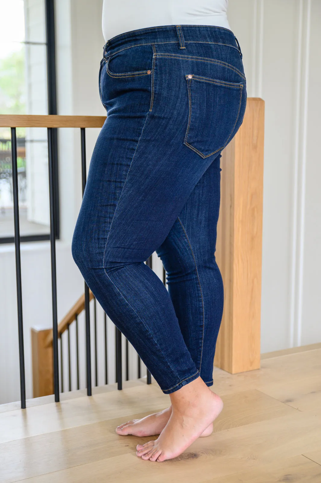 JUDY BLUE Georgia Back Yoke Skinny Jeans with Phone Pocket