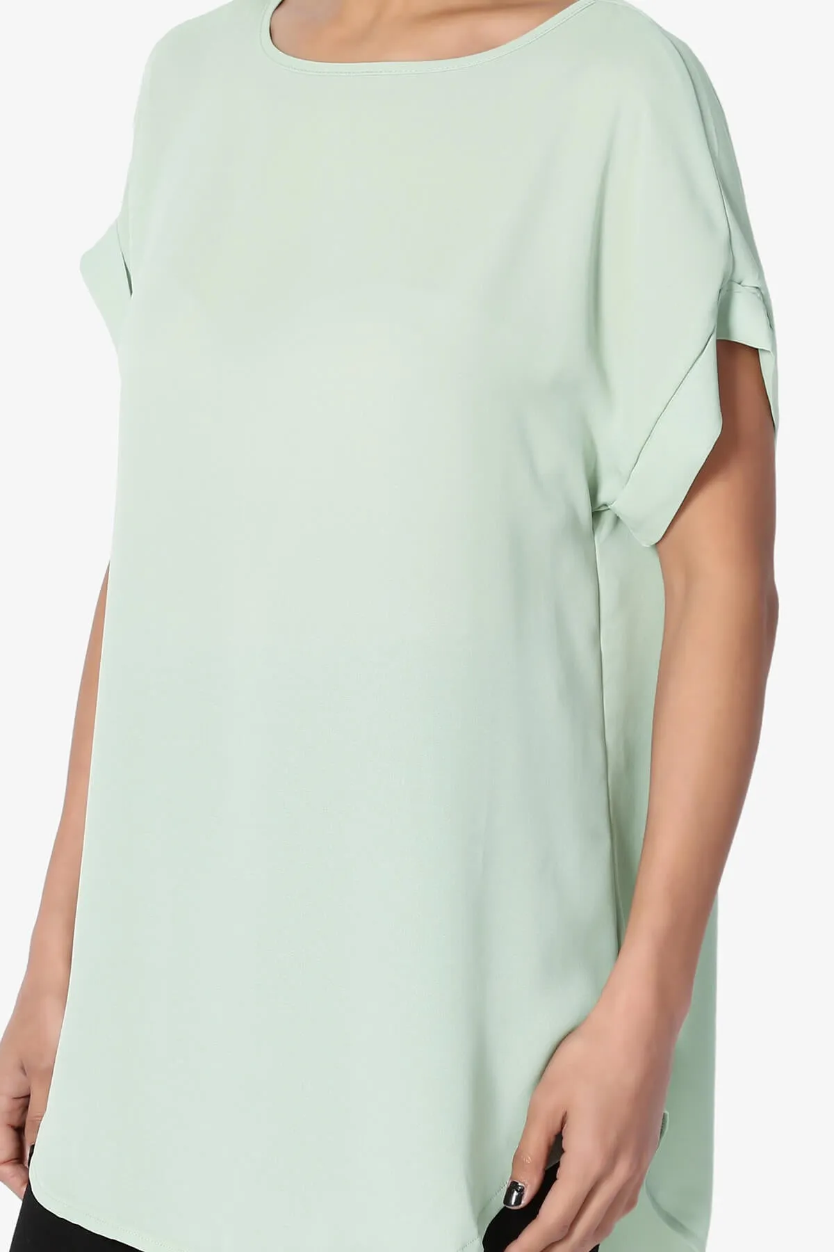 Juliette Boat Neck Chiffon Top