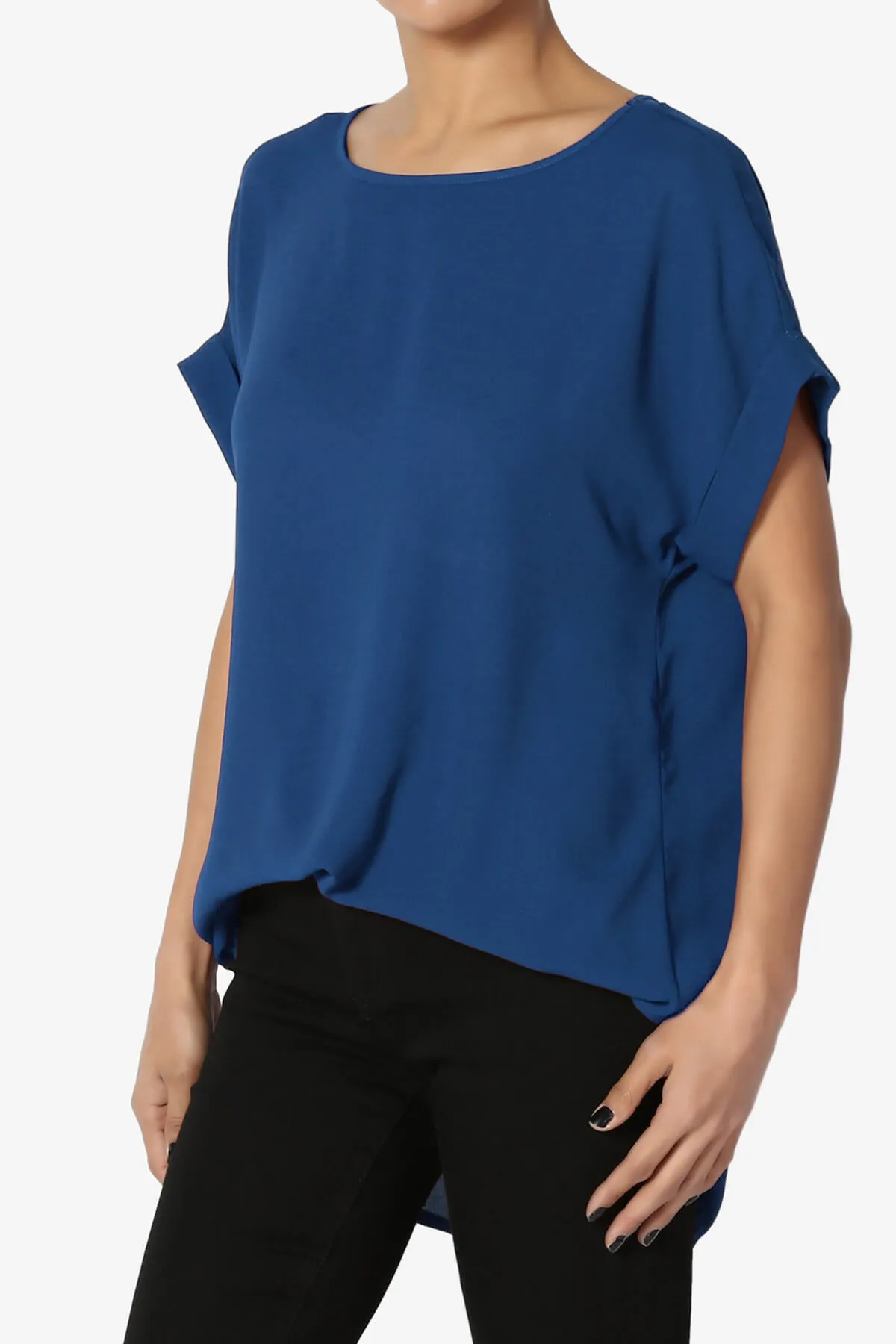 Juliette Boat Neck Chiffon Top