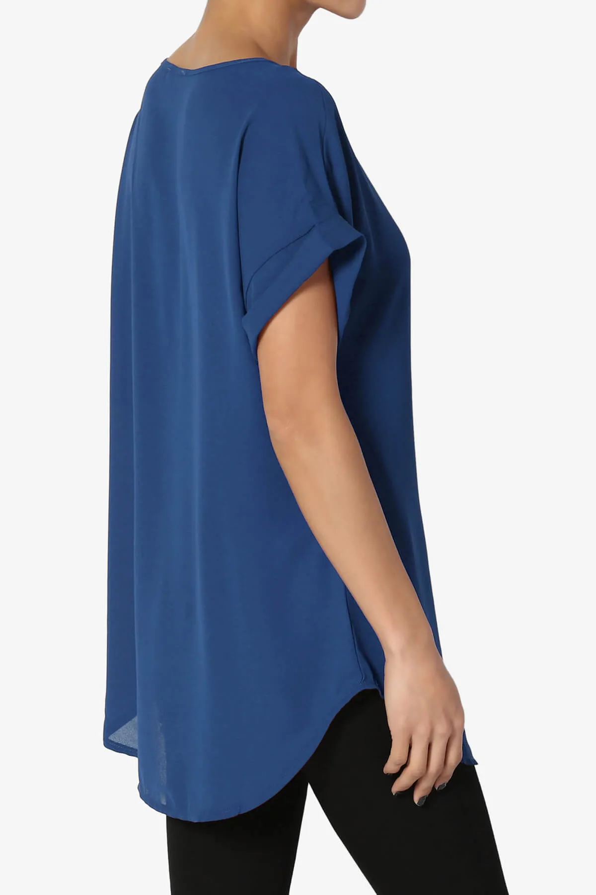 Juliette Boat Neck Chiffon Top