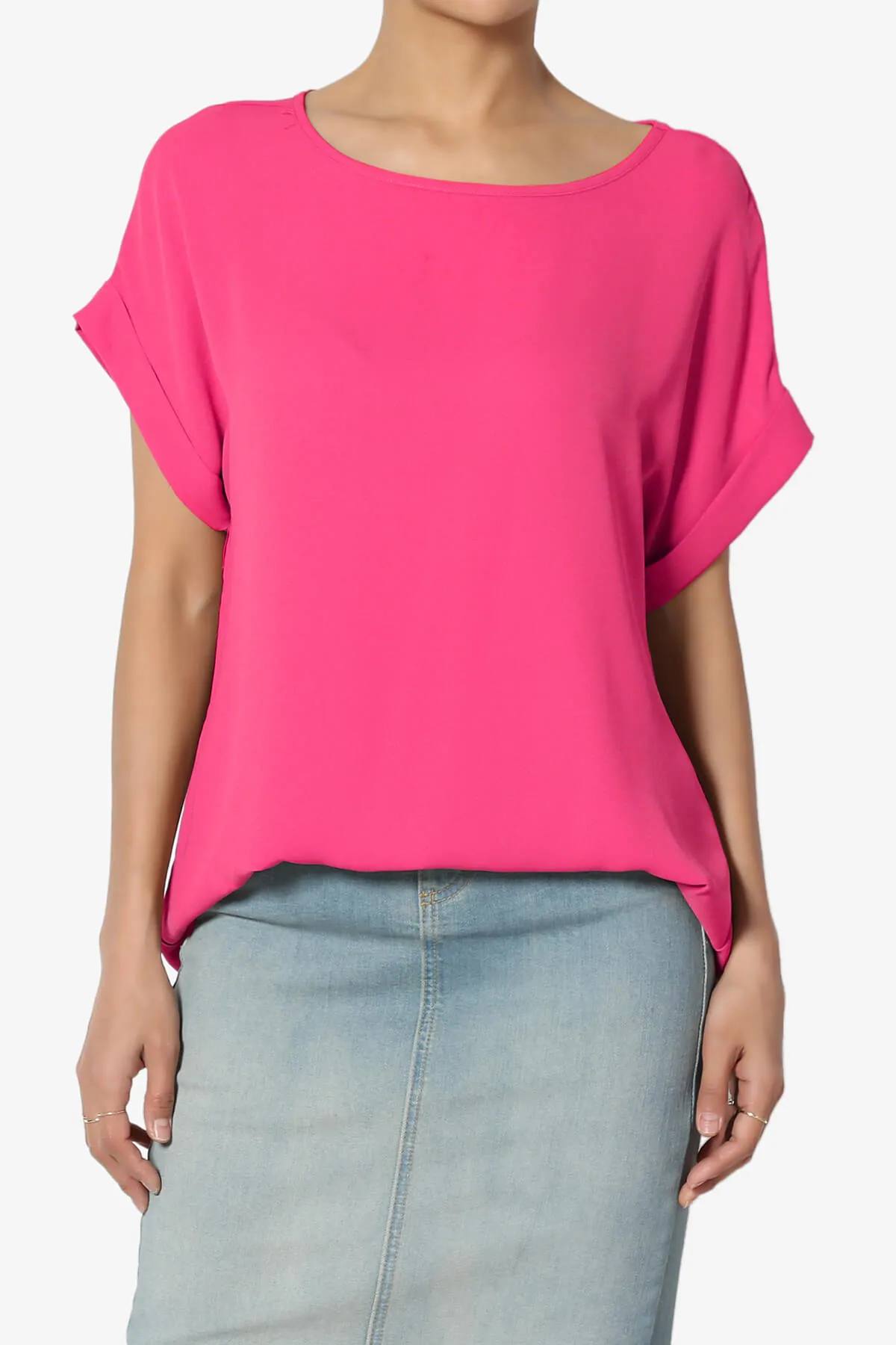 Juliette Boat Neck Chiffon Top