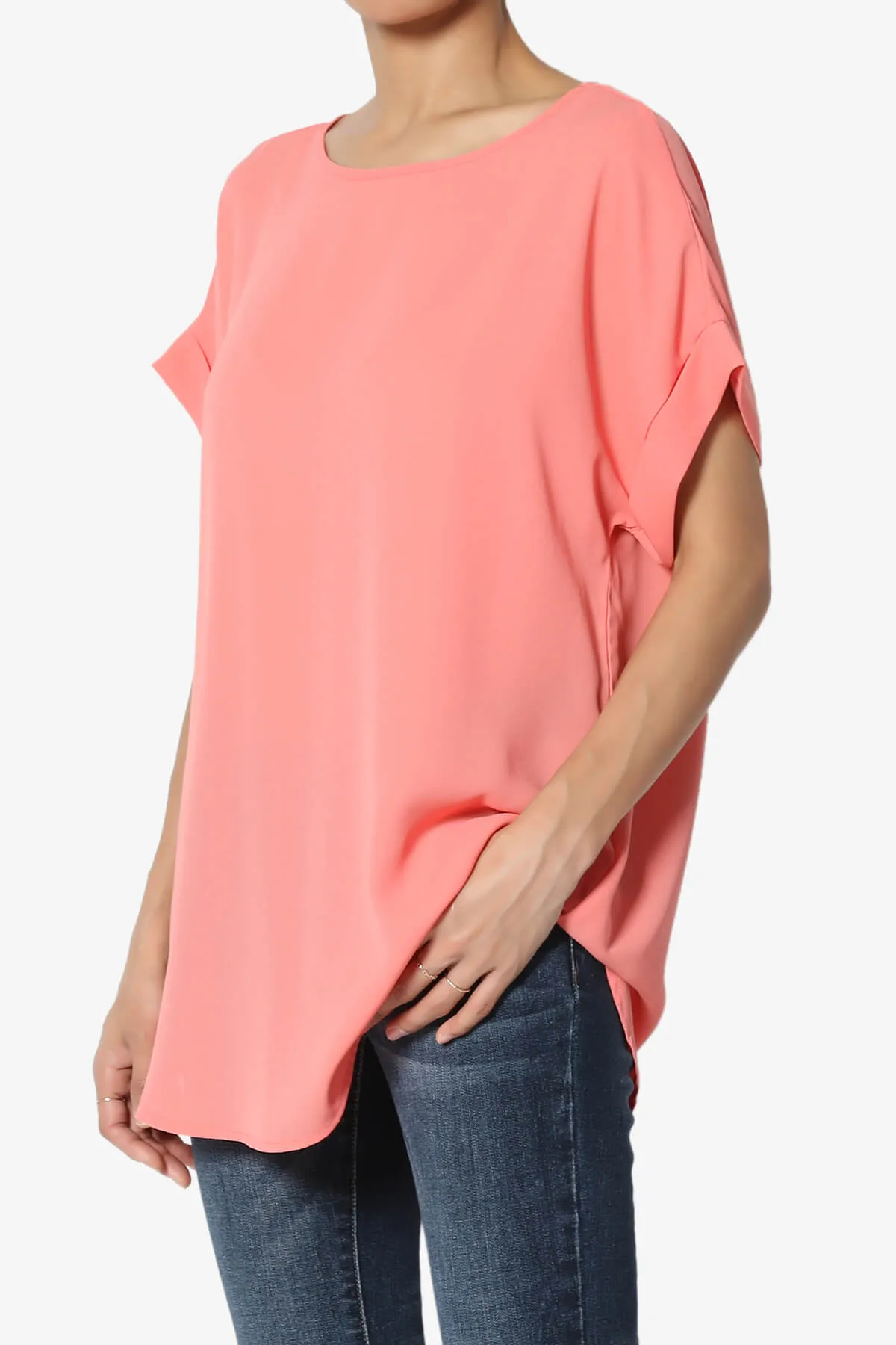 Juliette Boat Neck Chiffon Top