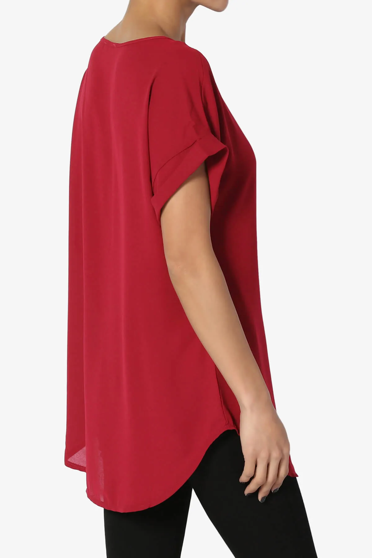 Juliette Boat Neck Chiffon Top