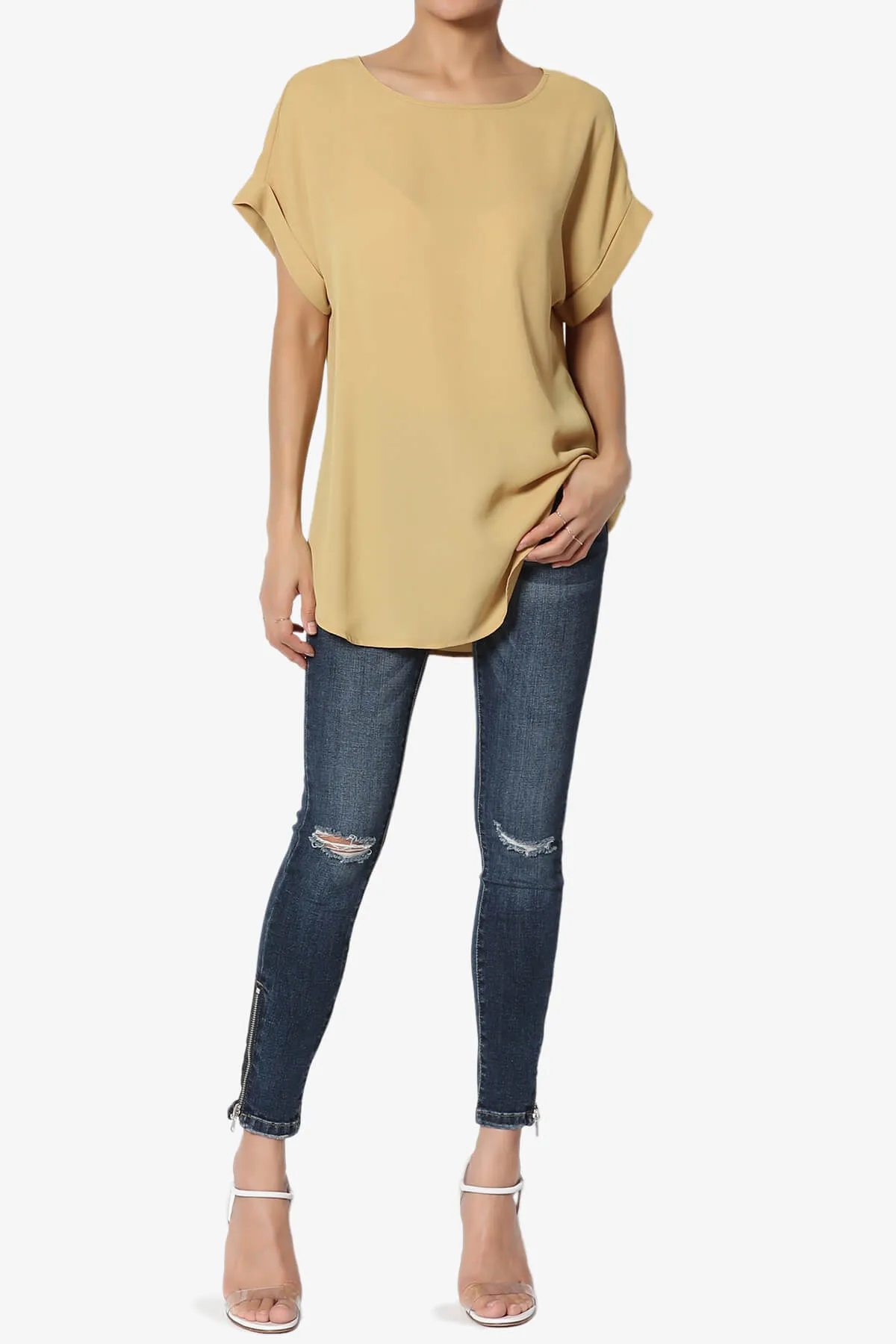 Juliette Boat Neck Chiffon Top