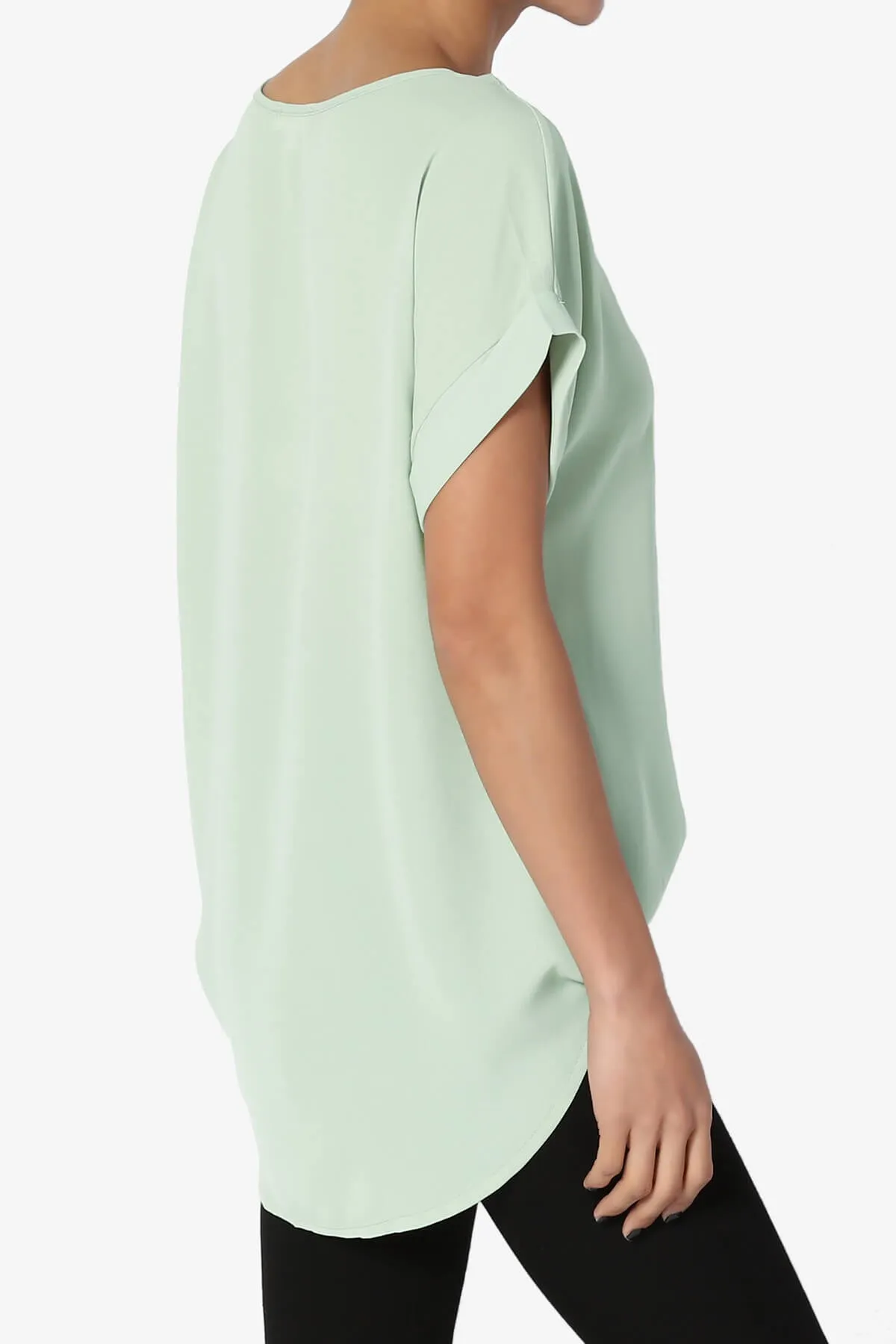 Juliette Boat Neck Chiffon Top