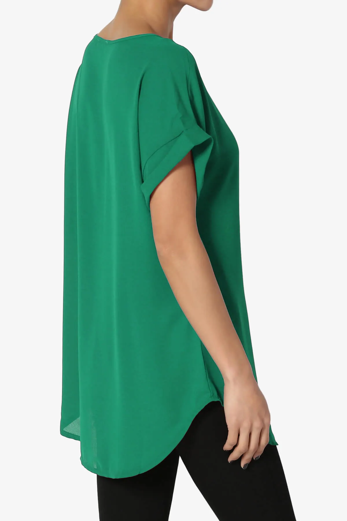 Juliette Boat Neck Chiffon Top