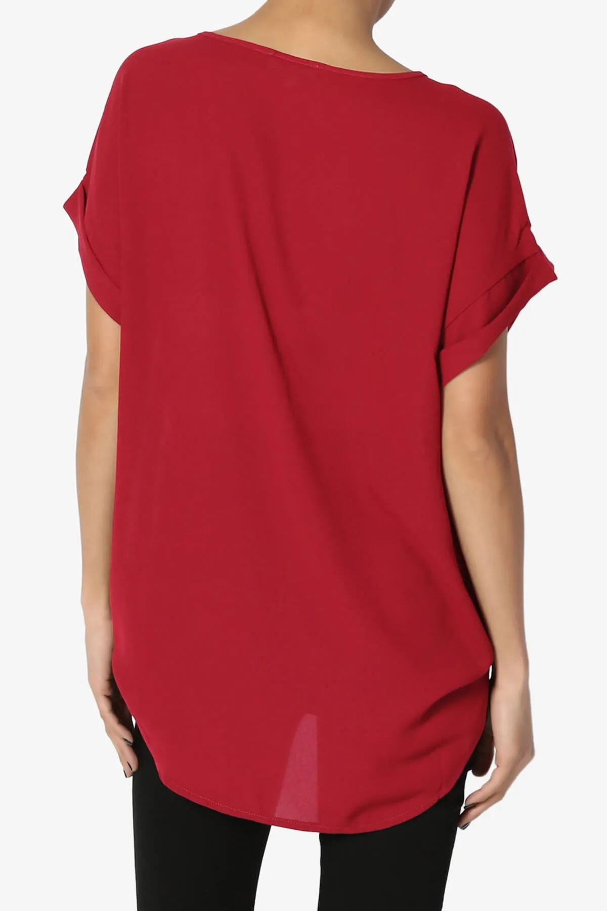 Juliette Boat Neck Chiffon Top