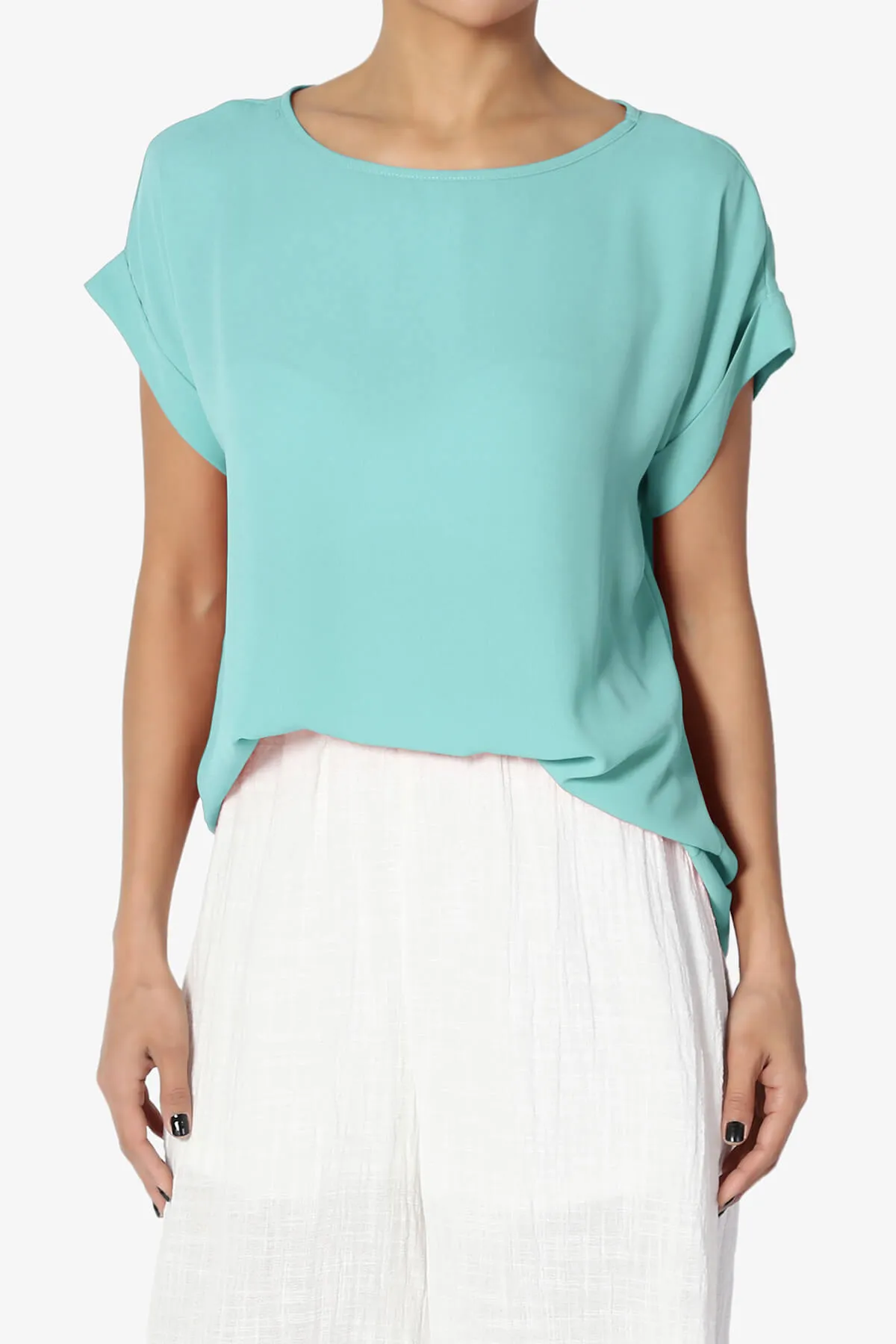 Juliette Boat Neck Chiffon Top