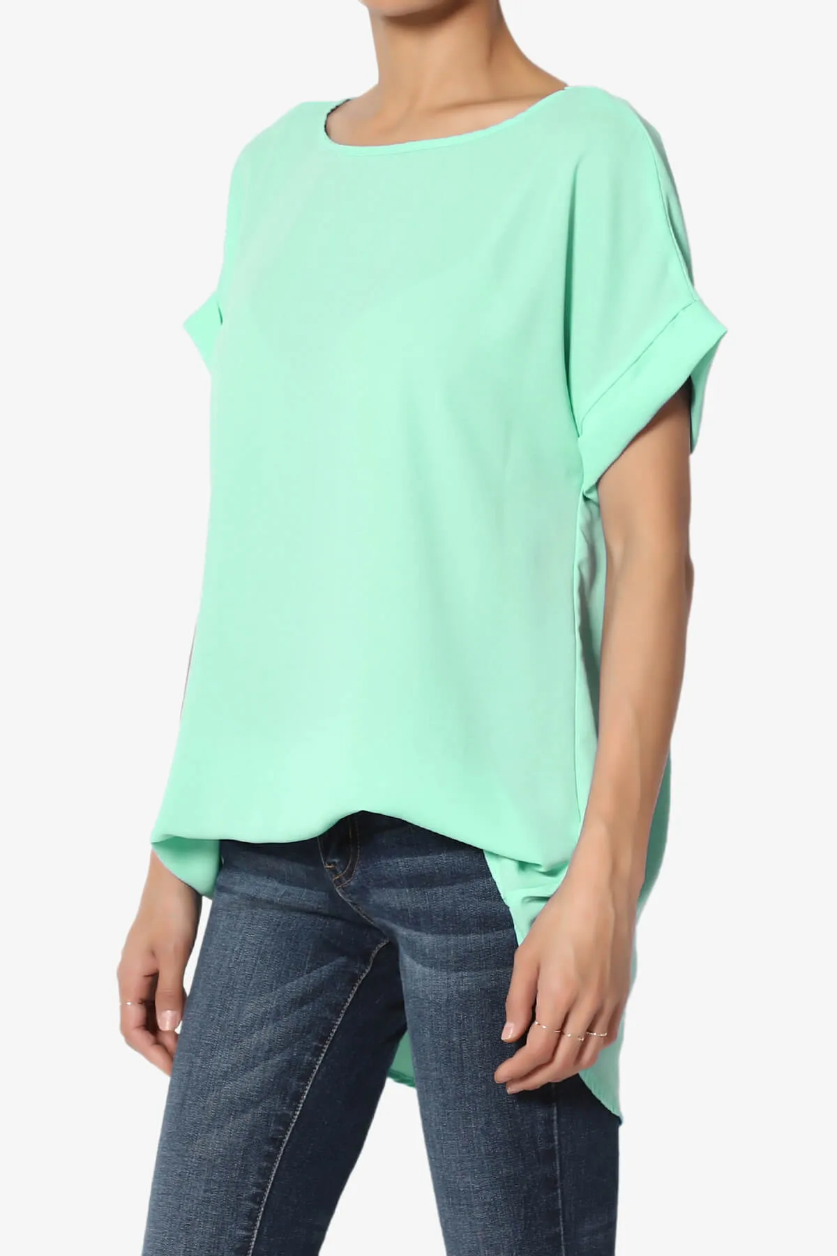 Juliette Boat Neck Chiffon Top