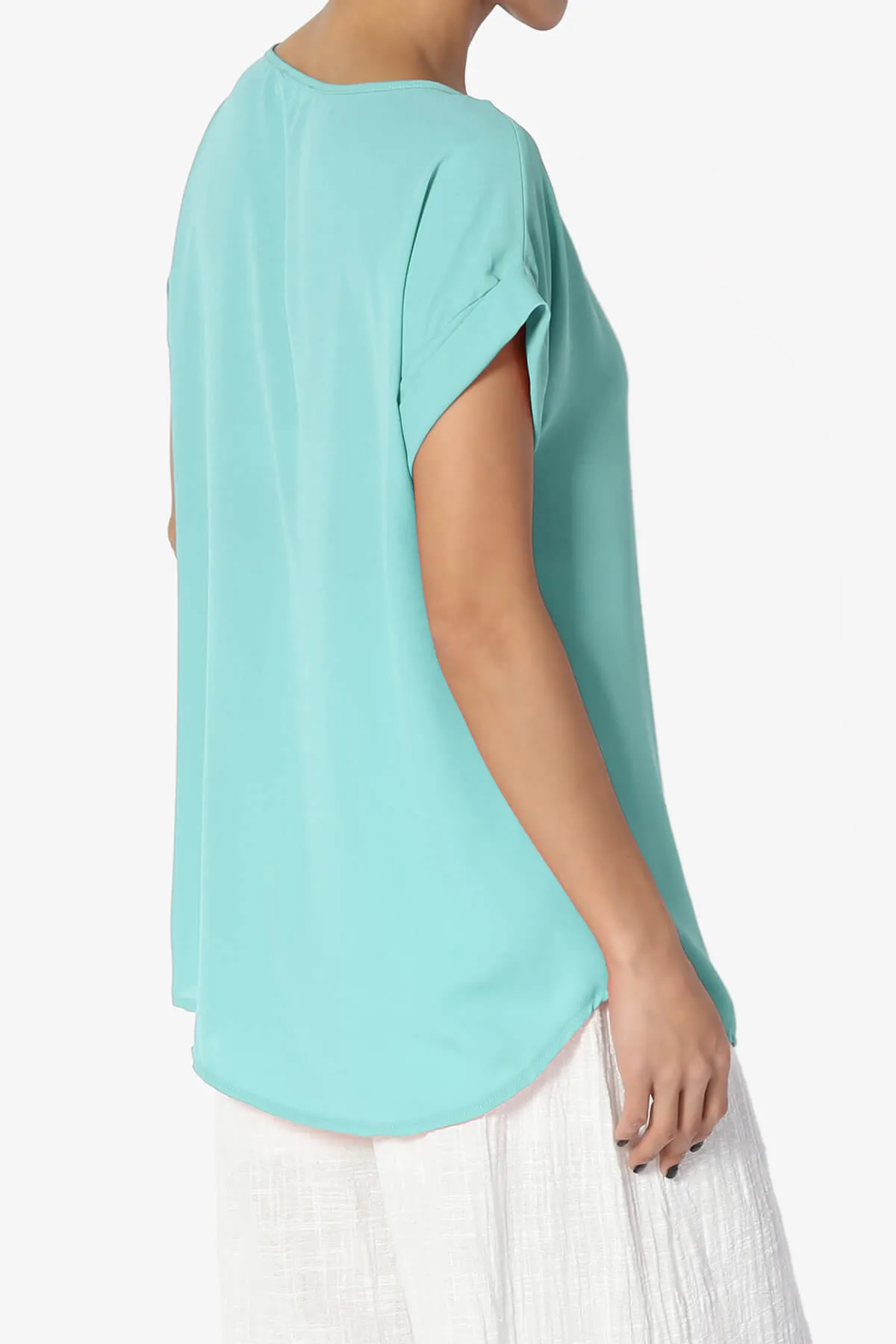 Juliette Boat Neck Chiffon Top