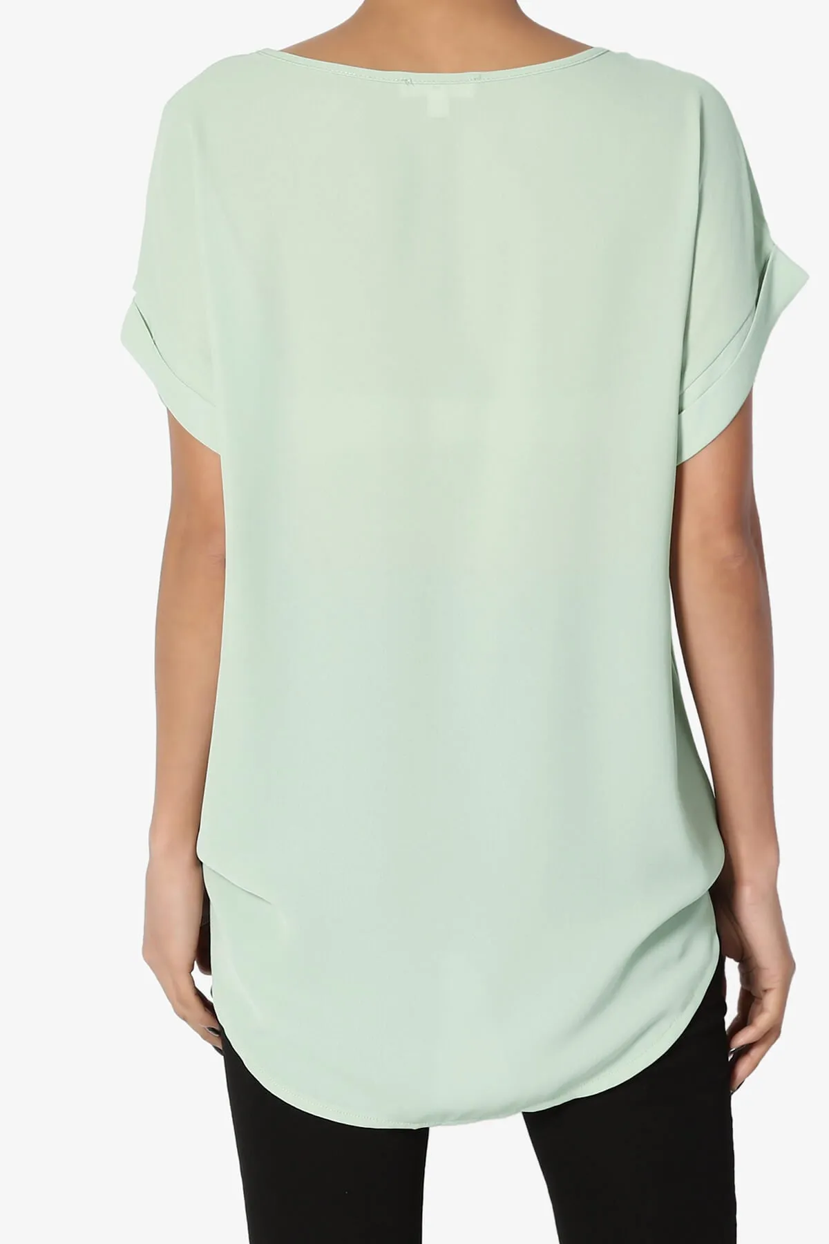 Juliette Boat Neck Chiffon Top