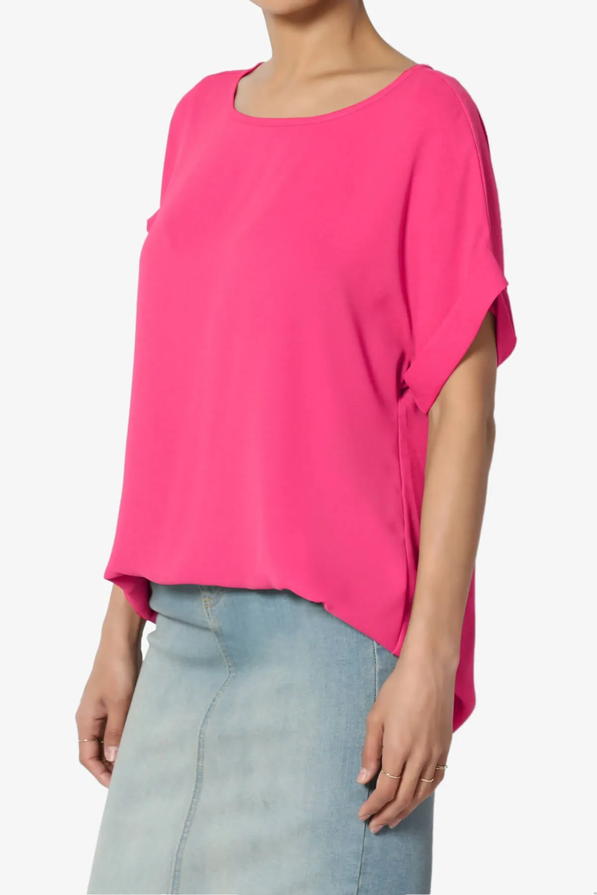 Juliette Boat Neck Chiffon Top