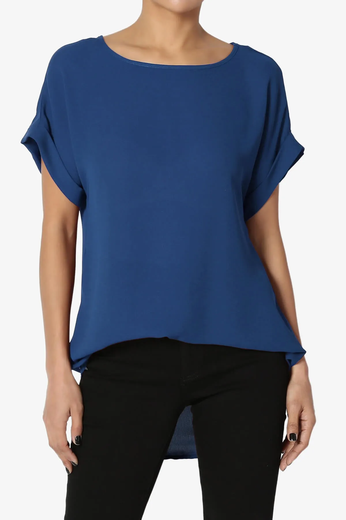 Juliette Boat Neck Chiffon Top