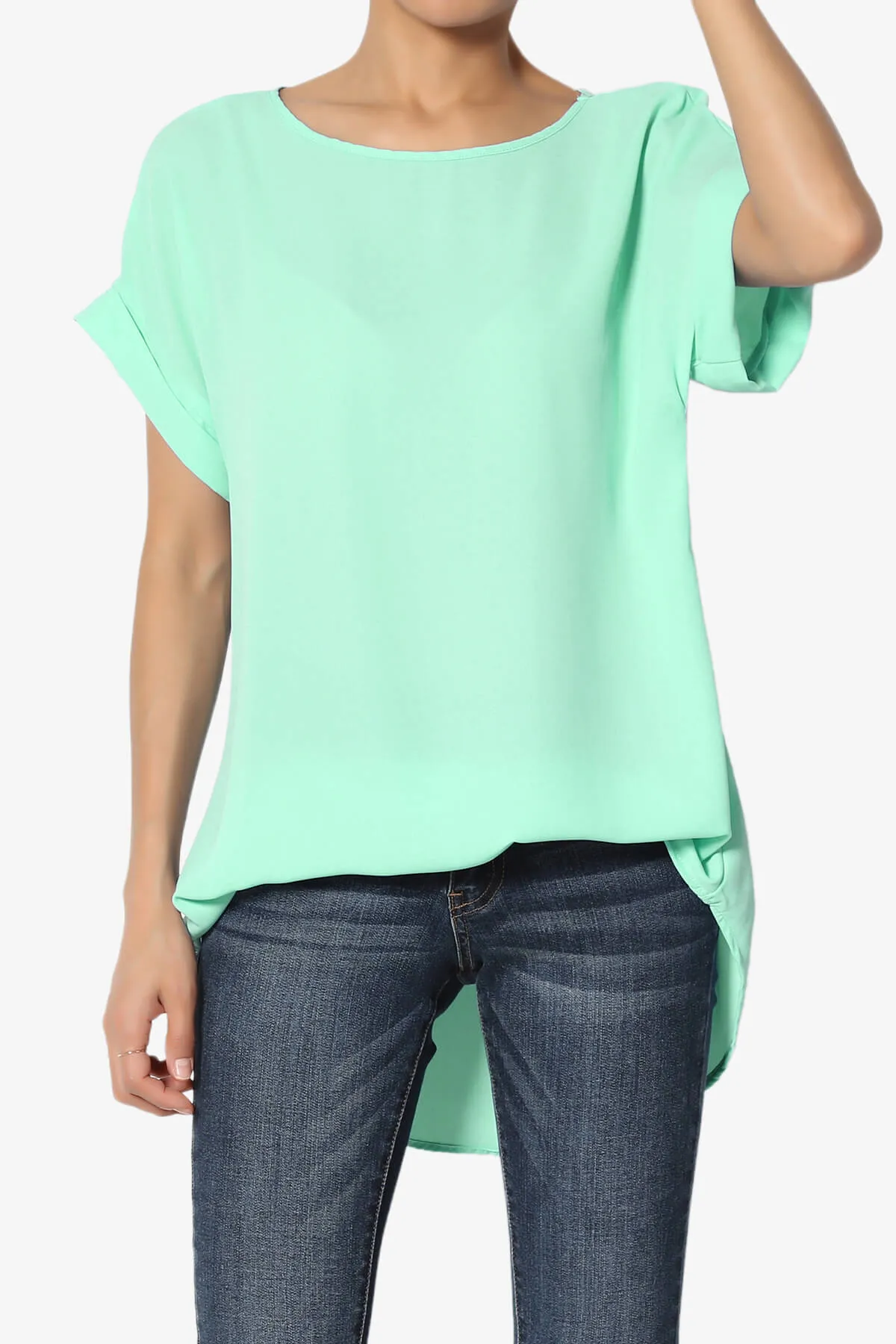 Juliette Boat Neck Chiffon Top