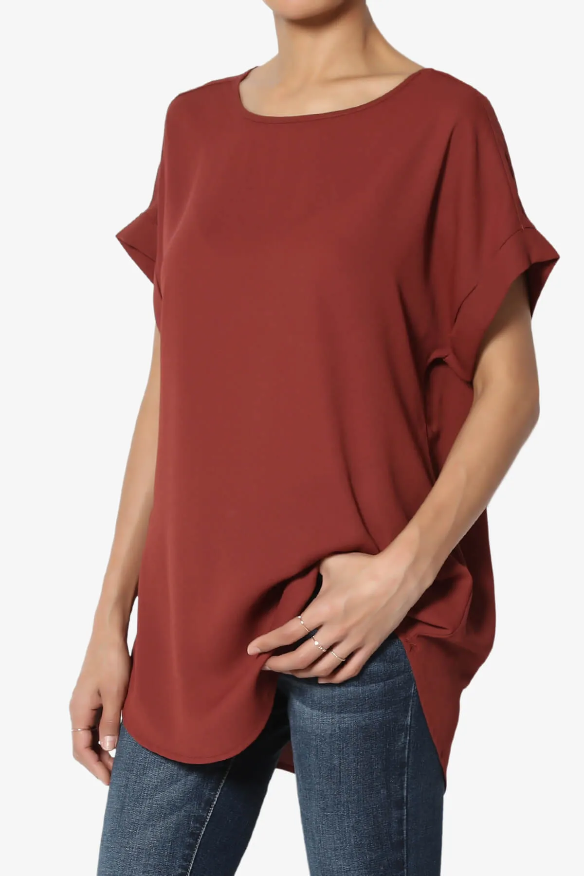 Juliette Boat Neck Chiffon Top