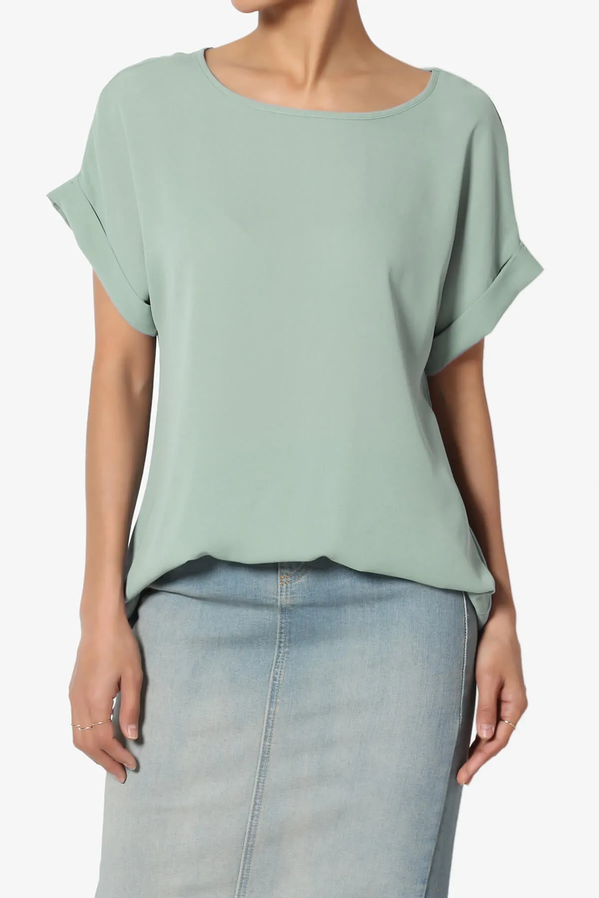 Juliette Boat Neck Chiffon Top