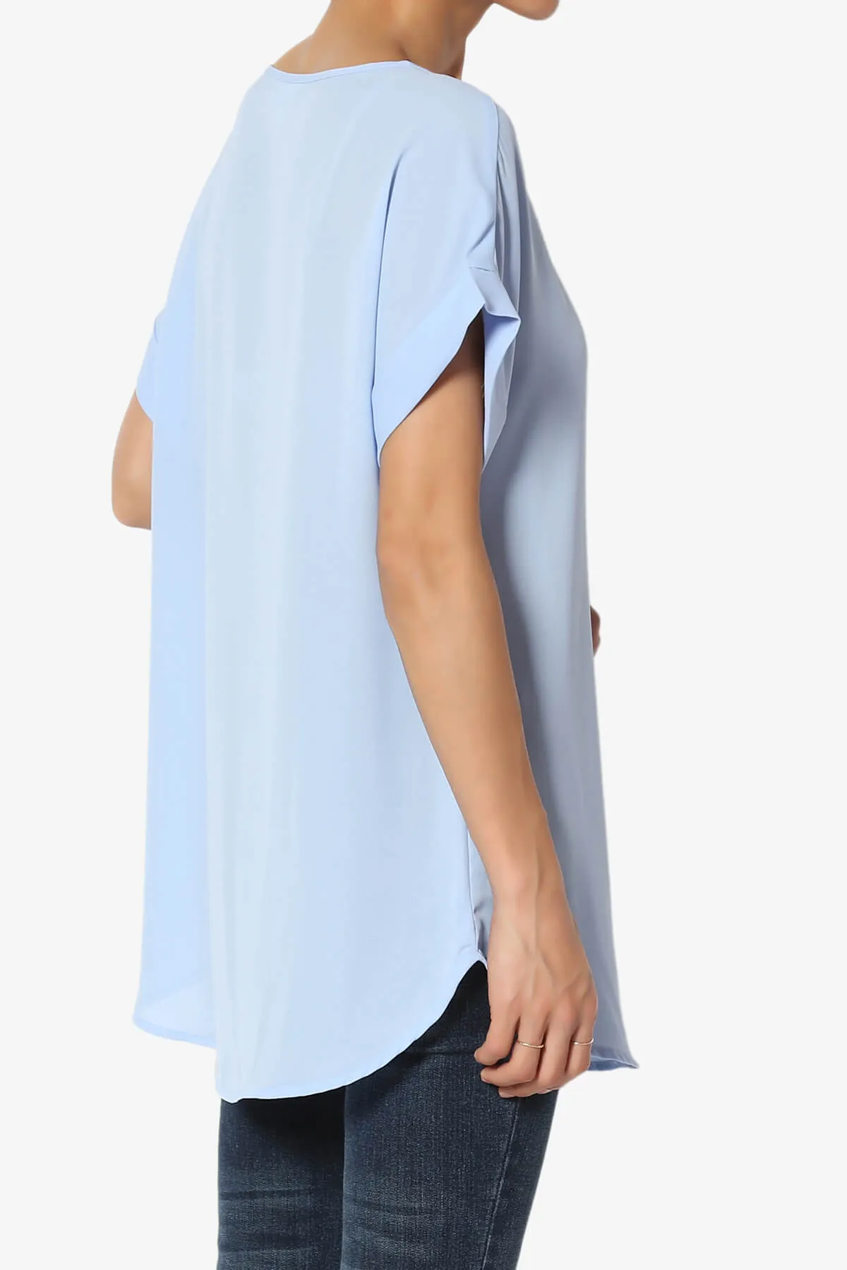 Juliette Boat Neck Chiffon Top