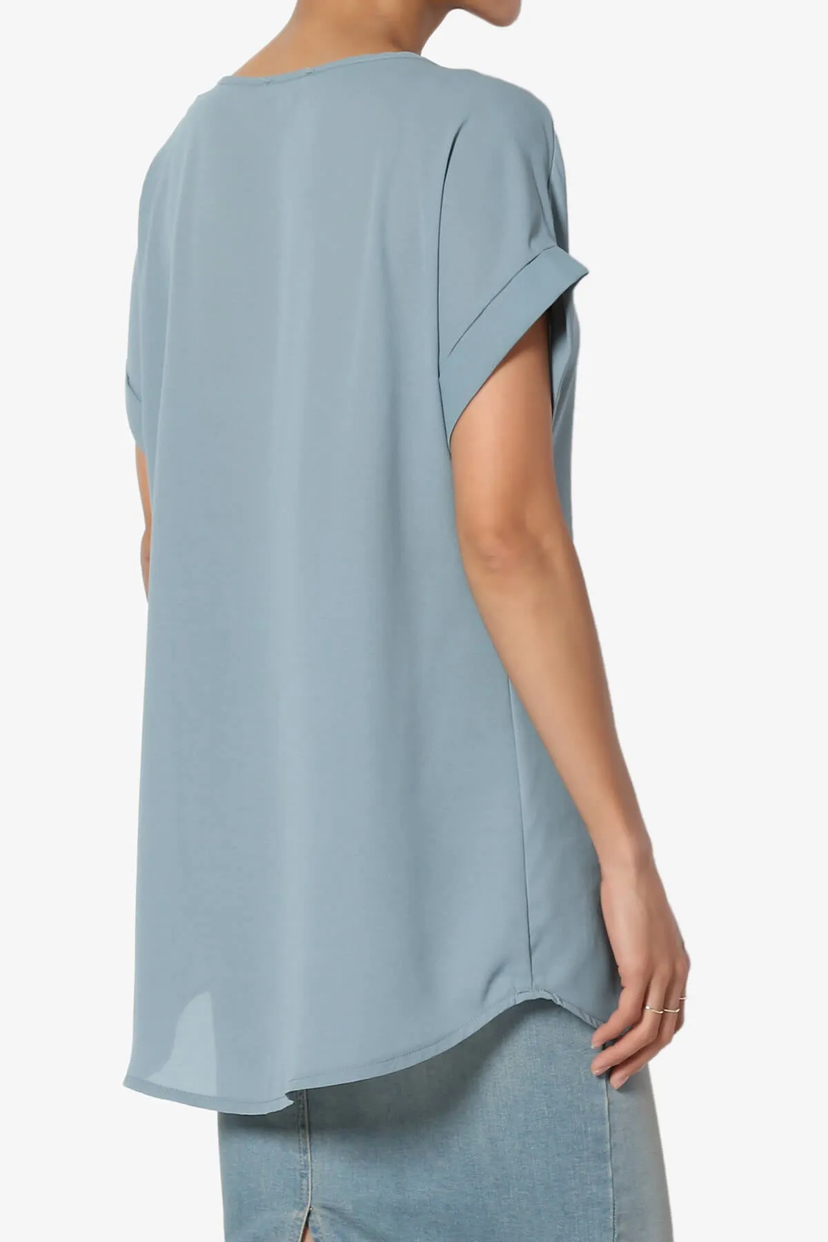 Juliette Boat Neck Chiffon Top