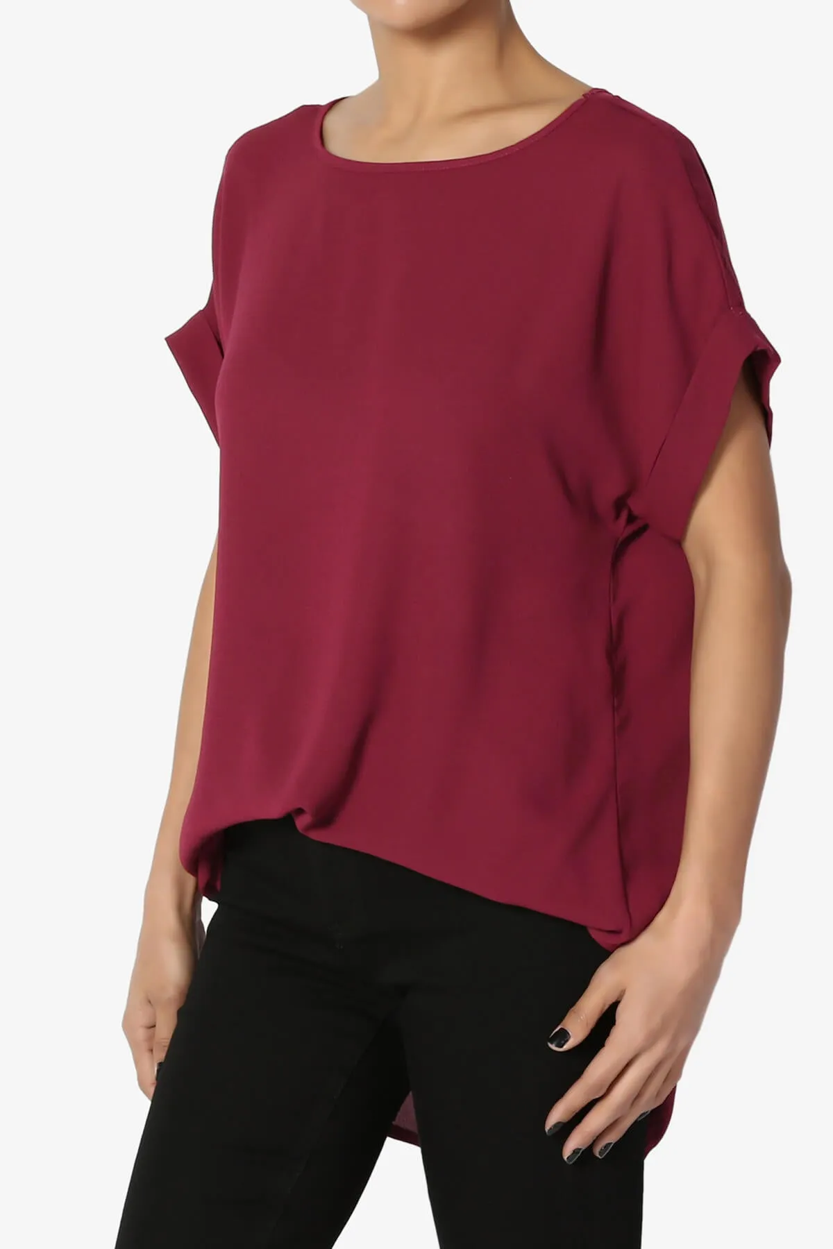 Juliette Boat Neck Chiffon Top