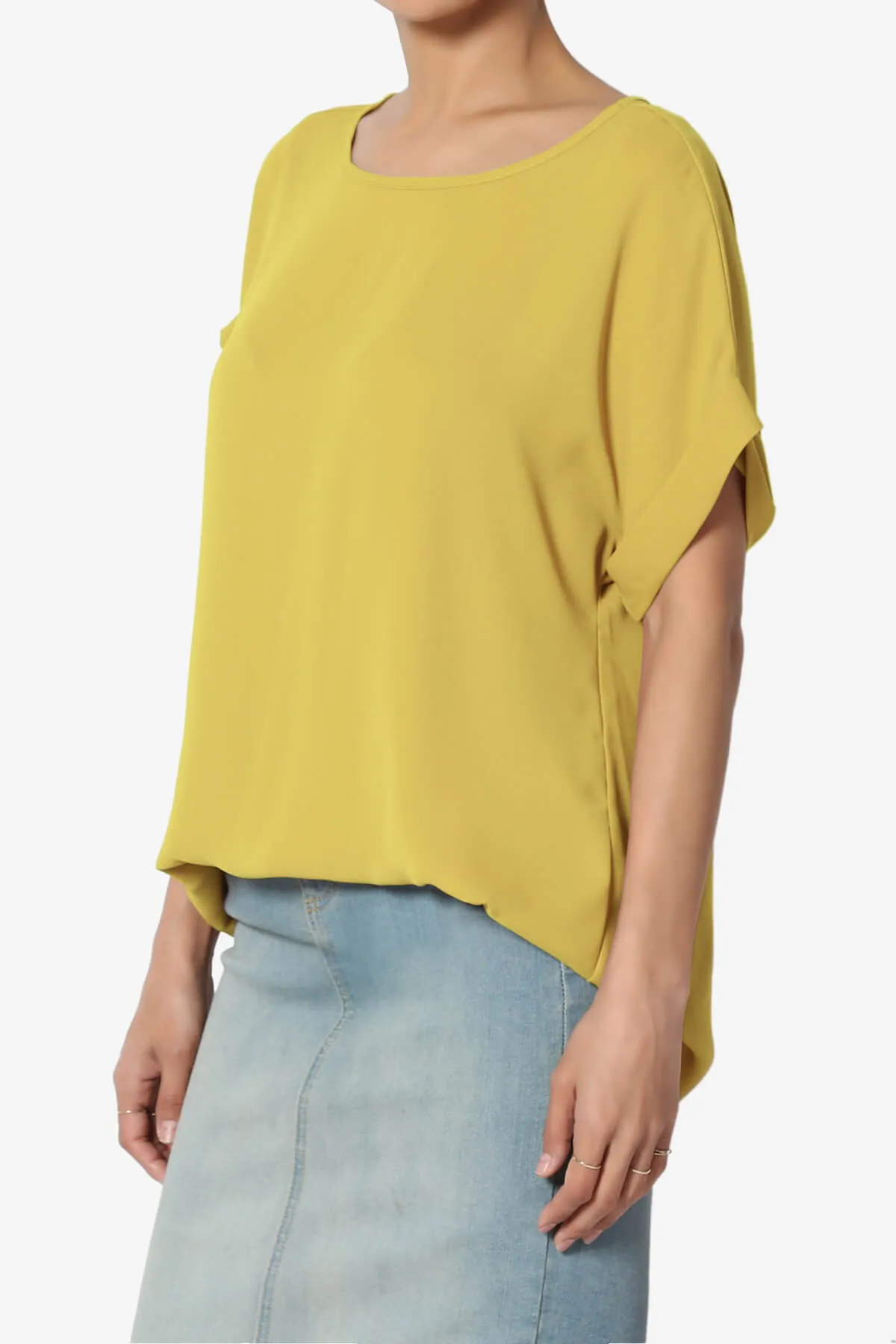 Juliette Boat Neck Chiffon Top