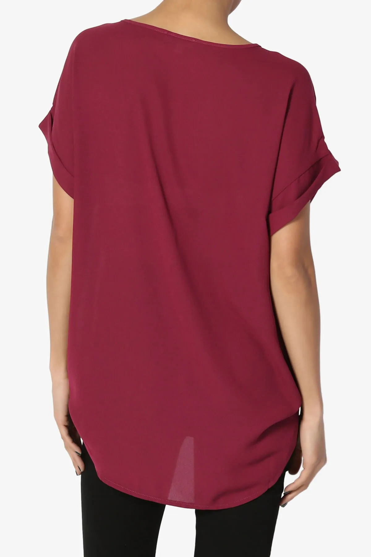 Juliette Boat Neck Chiffon Top