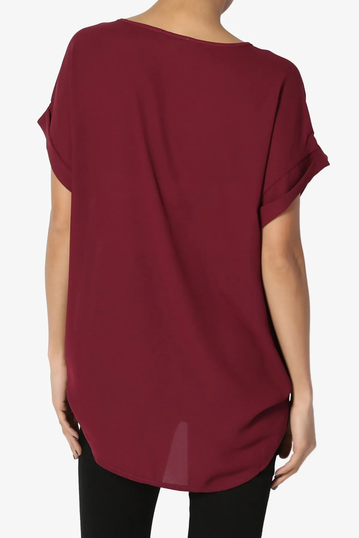 Juliette Boat Neck Chiffon Top