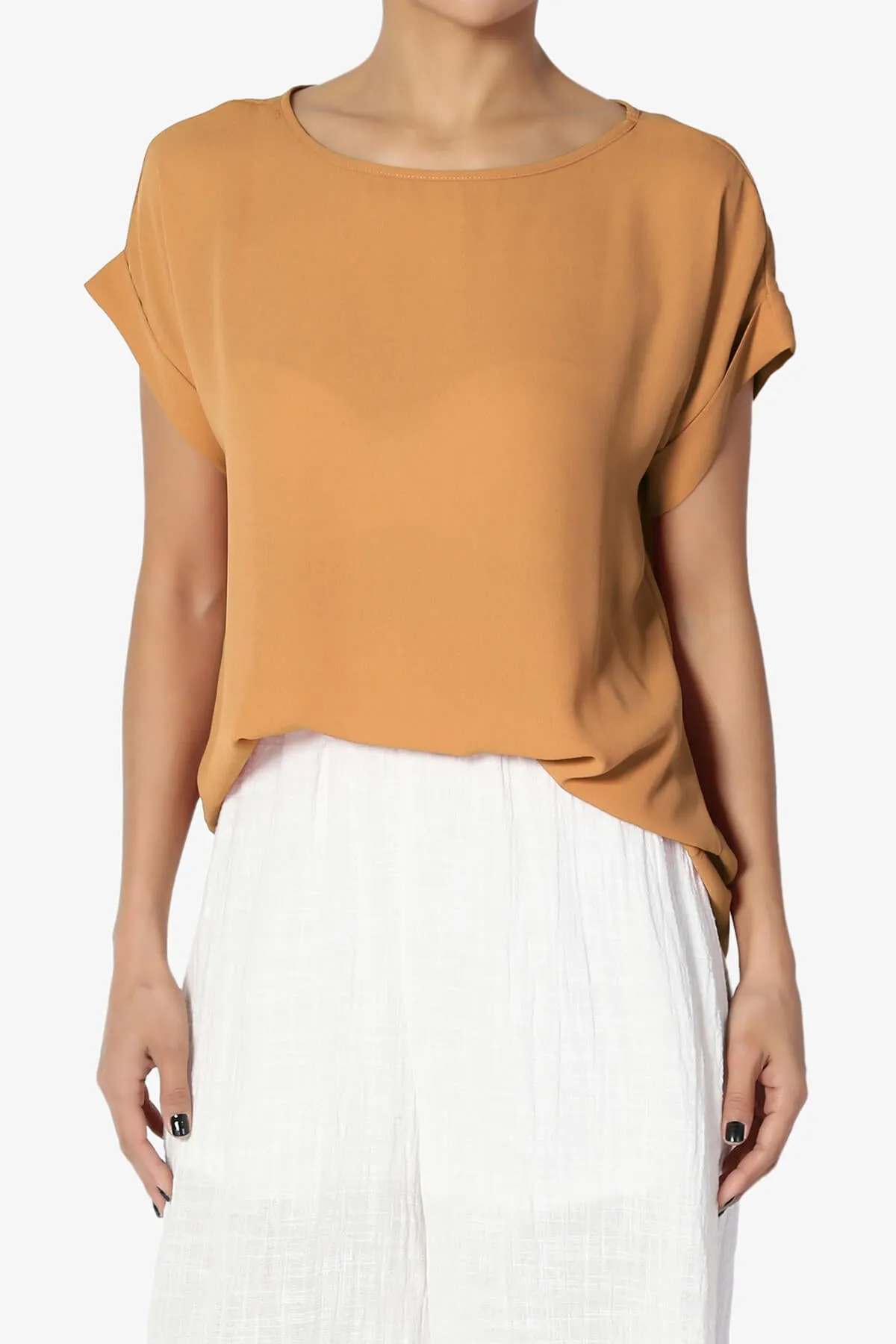 Juliette Boat Neck Chiffon Top