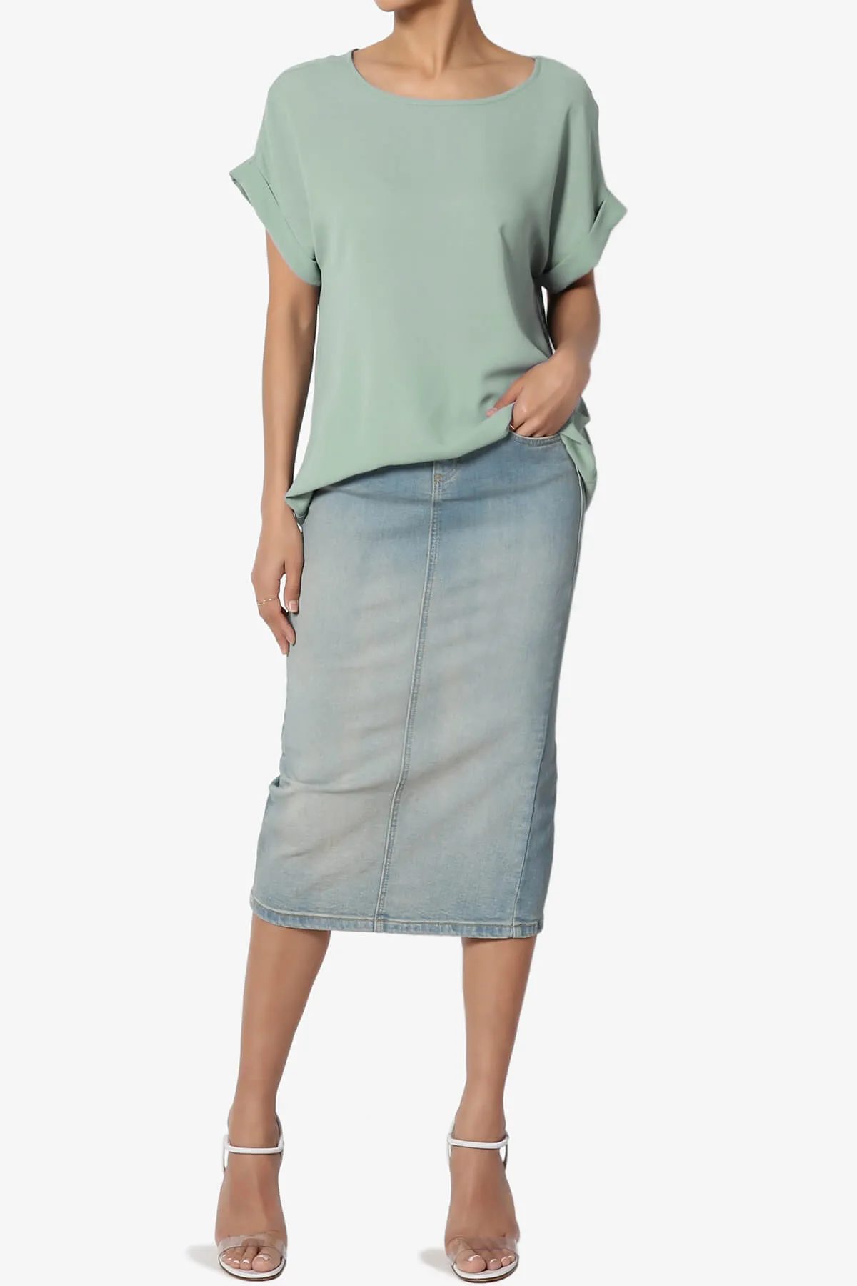 Juliette Boat Neck Chiffon Top