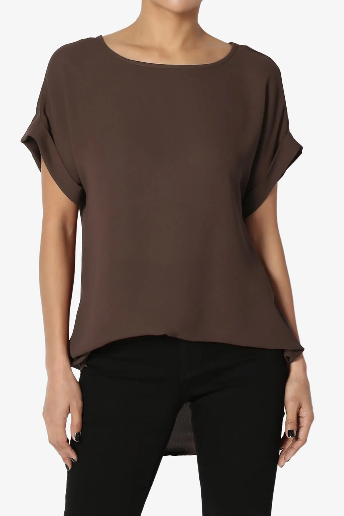 Juliette Boat Neck Chiffon Top