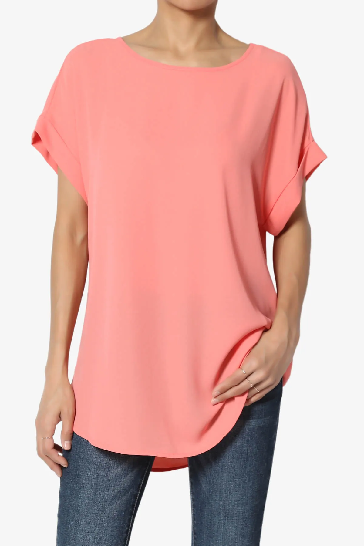 Juliette Boat Neck Chiffon Top