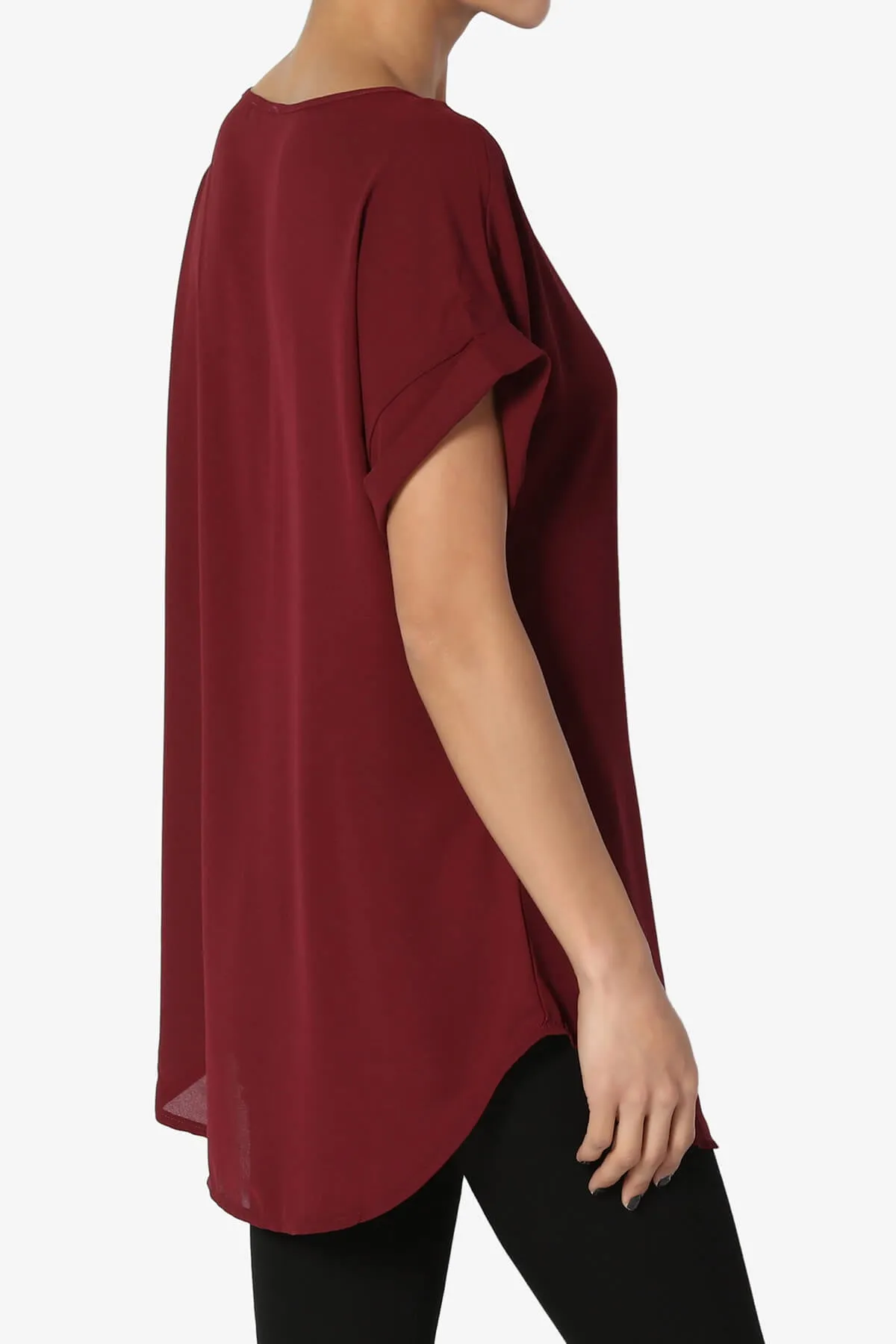 Juliette Boat Neck Chiffon Top