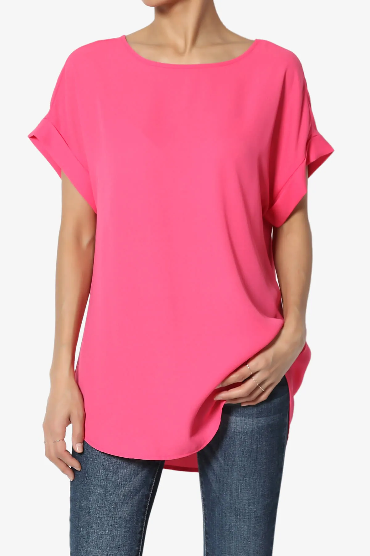 Juliette Boat Neck Chiffon Top