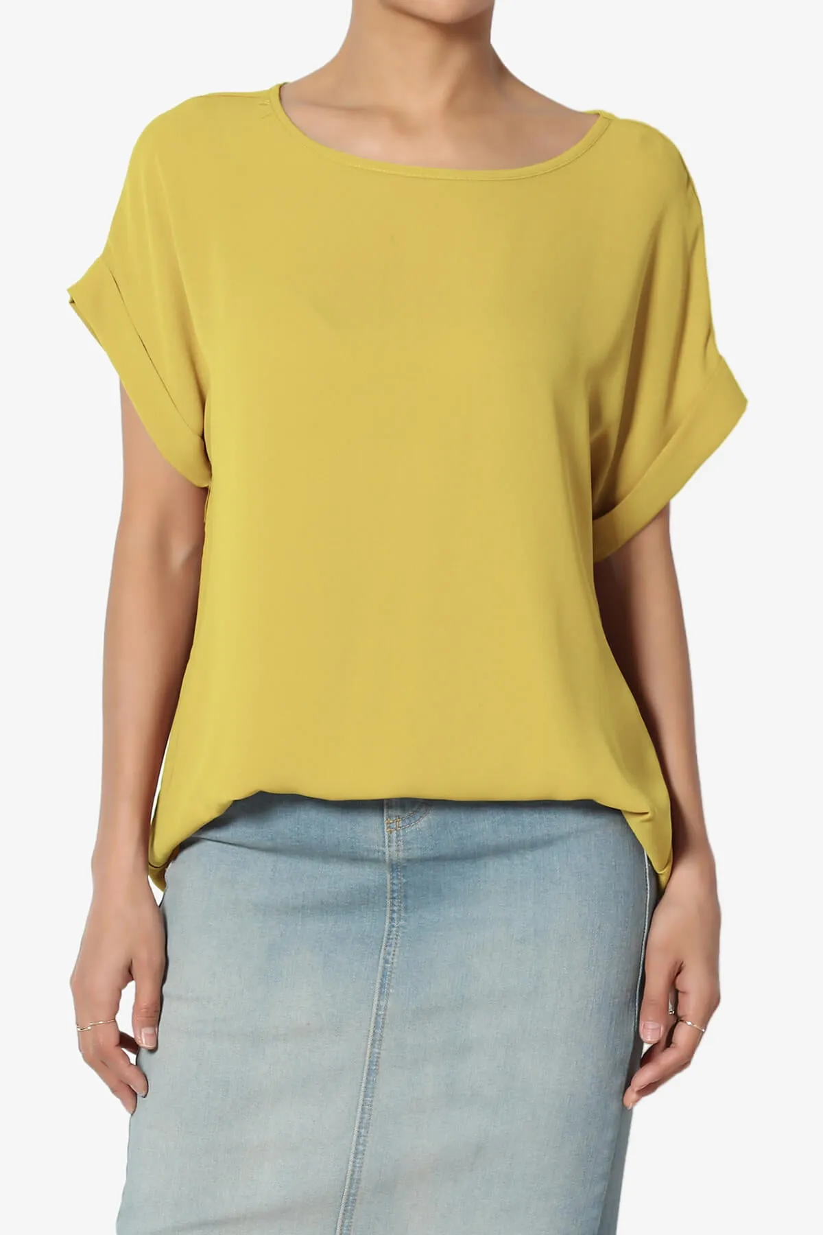 Juliette Boat Neck Chiffon Top