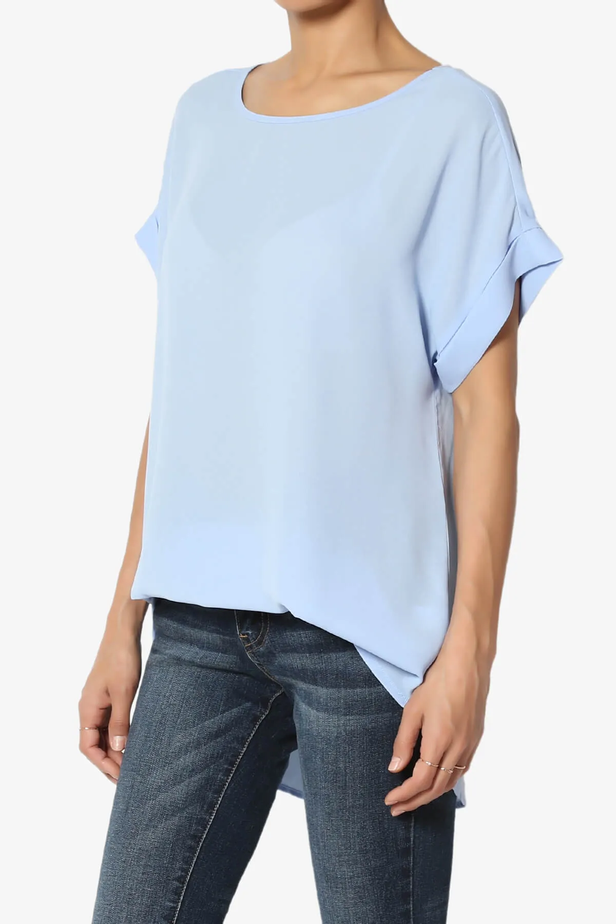 Juliette Boat Neck Chiffon Top