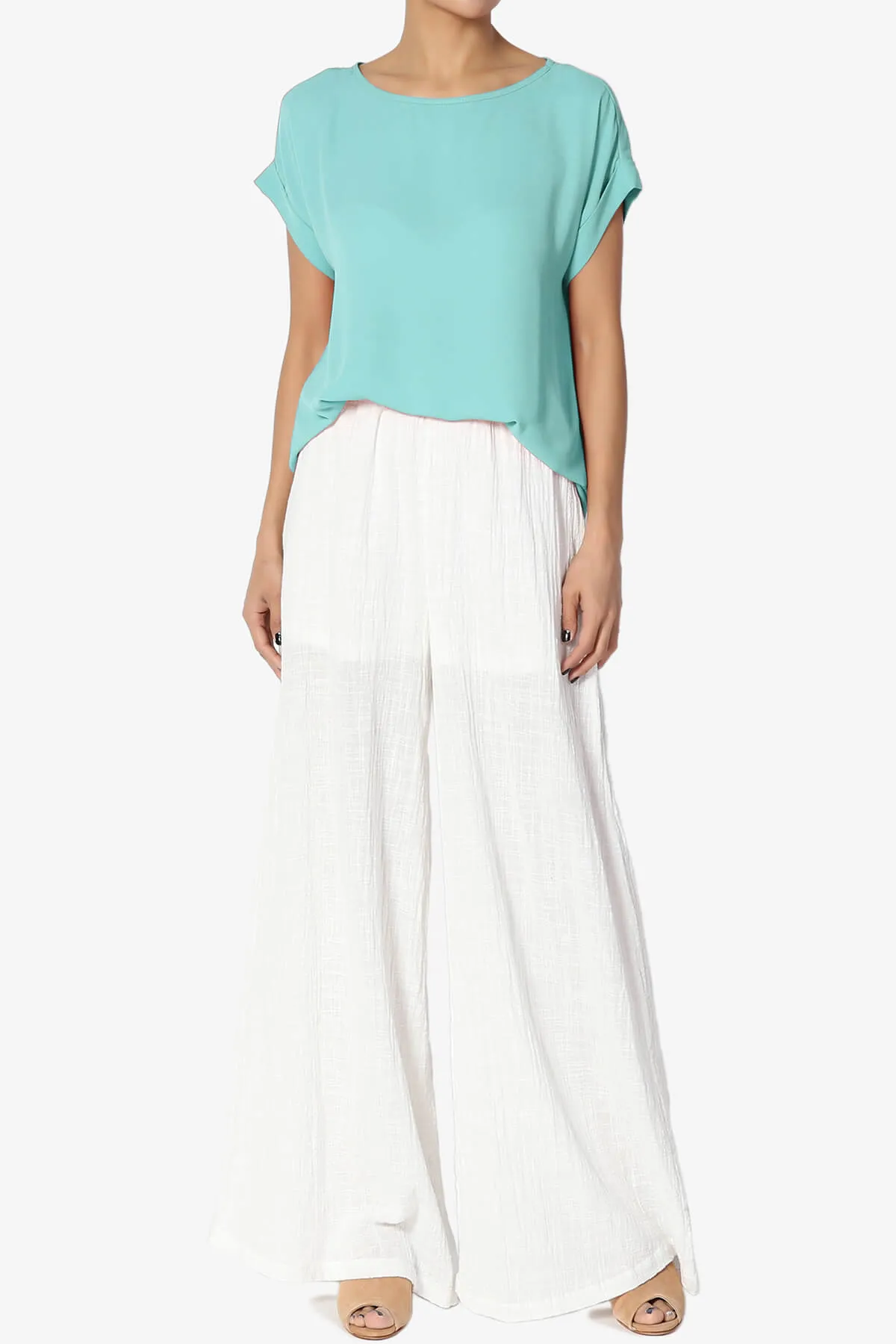 Juliette Boat Neck Chiffon Top
