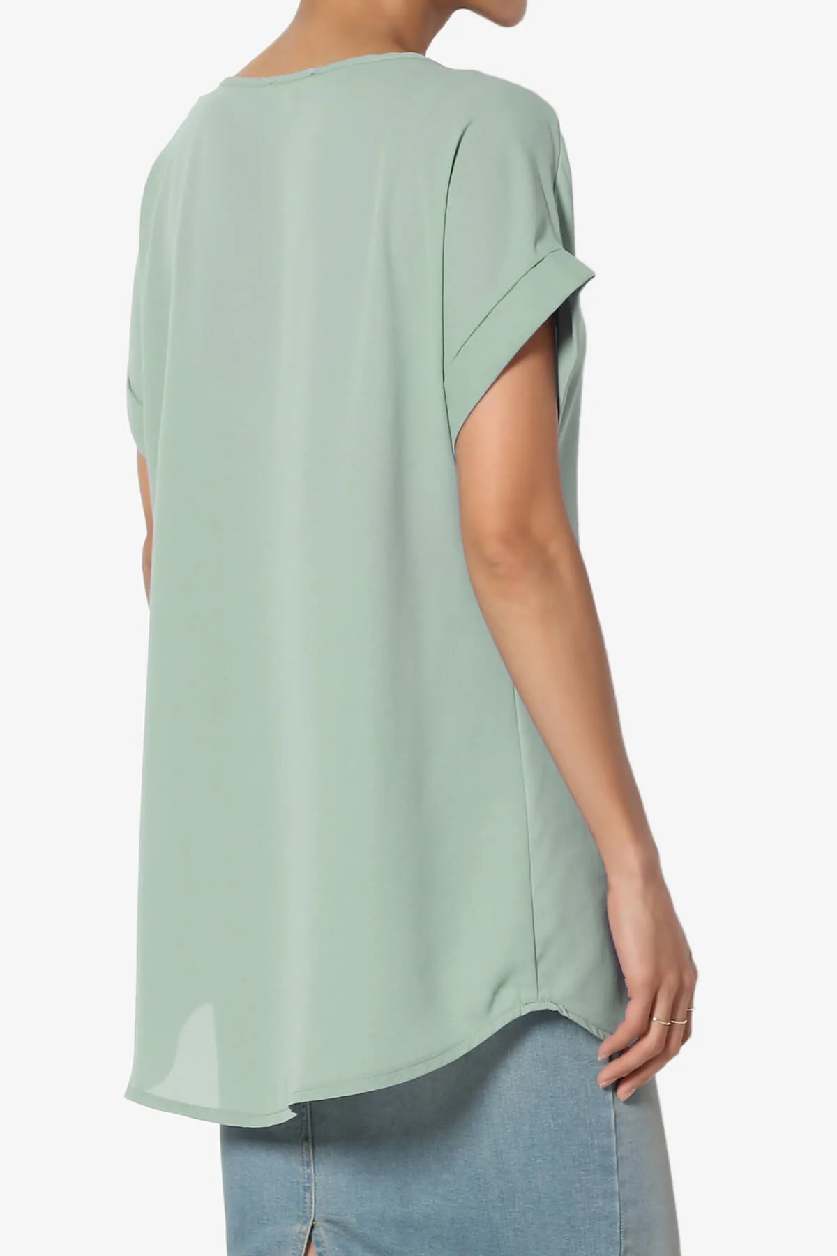Juliette Boat Neck Chiffon Top