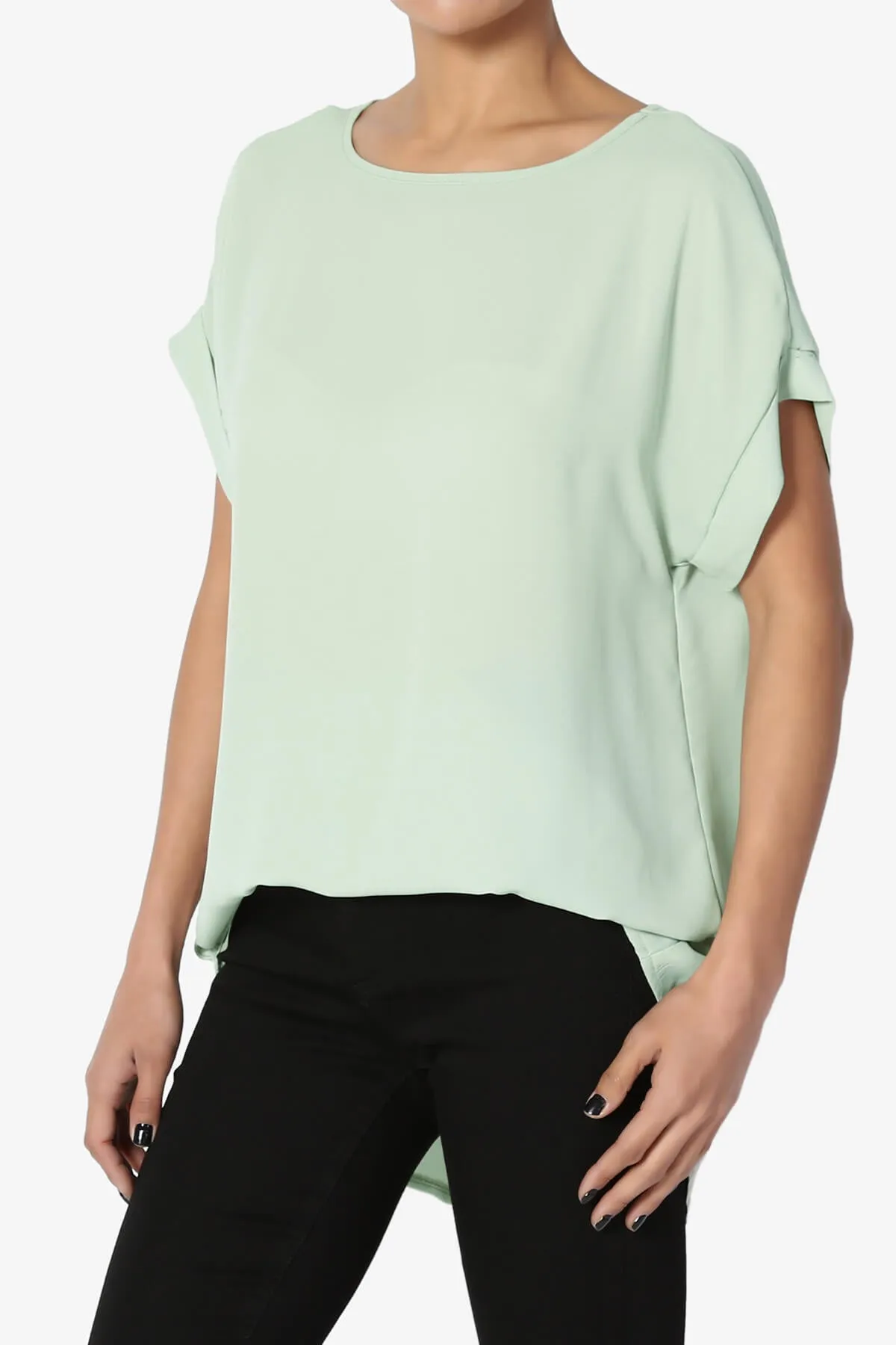 Juliette Boat Neck Chiffon Top
