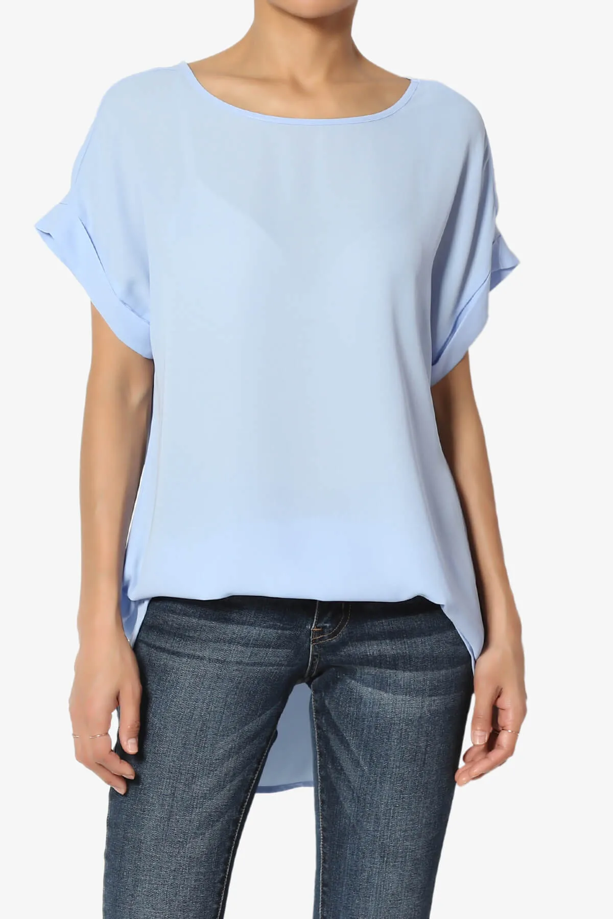 Juliette Boat Neck Chiffon Top