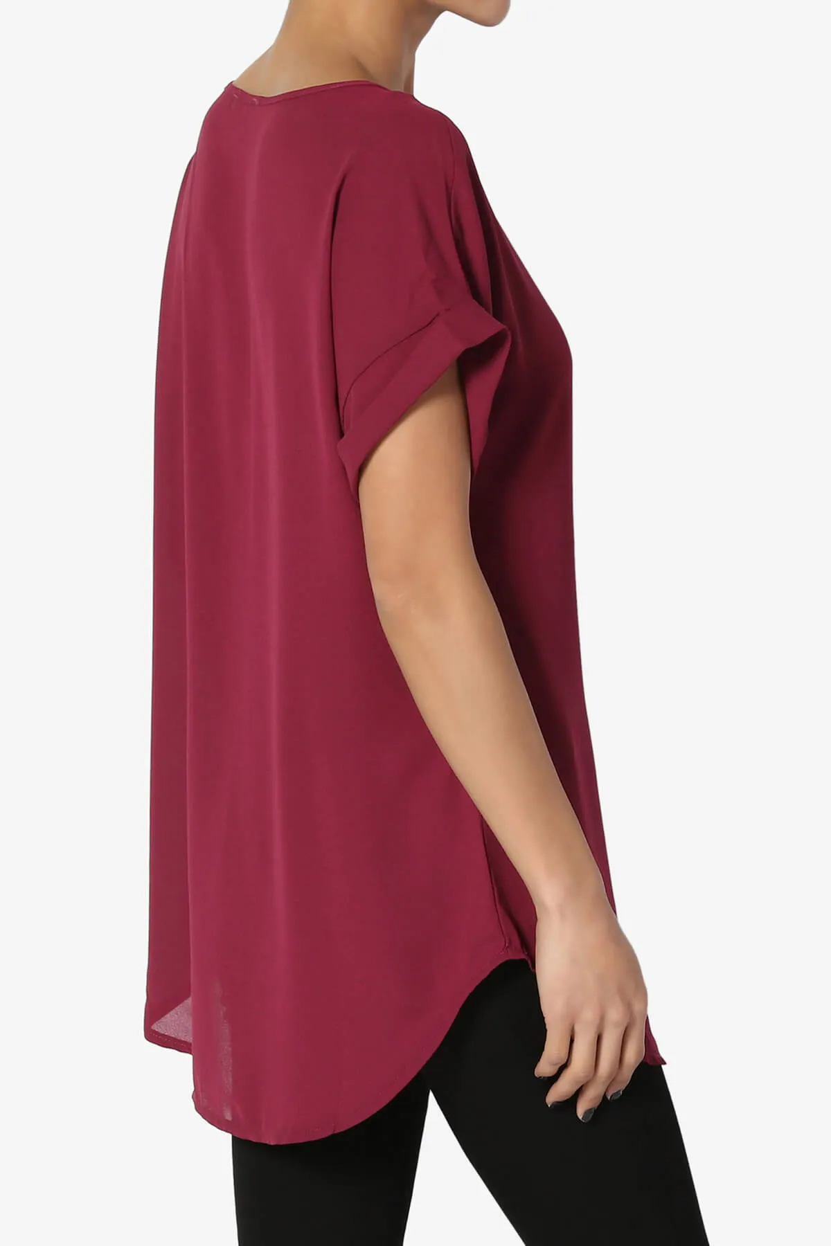 Juliette Boat Neck Chiffon Top