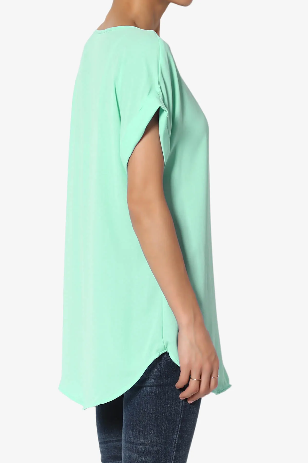 Juliette Boat Neck Chiffon Top