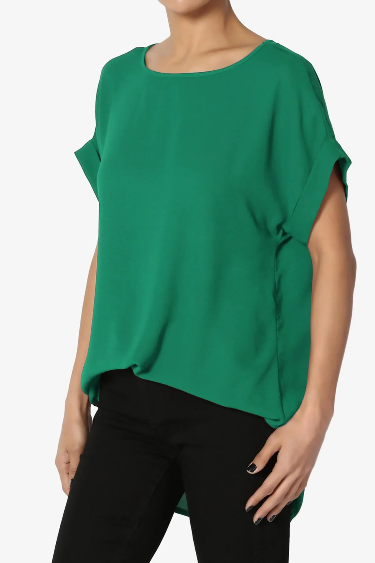 Juliette Boat Neck Chiffon Top
