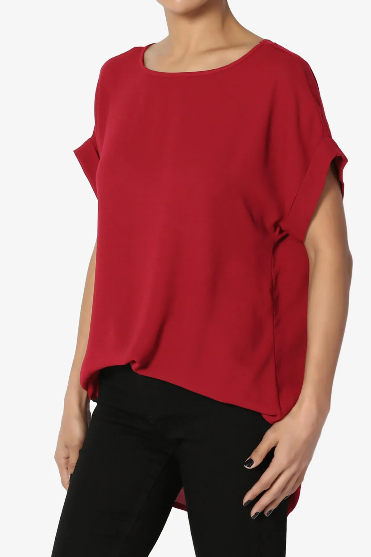 Juliette Boat Neck Chiffon Top