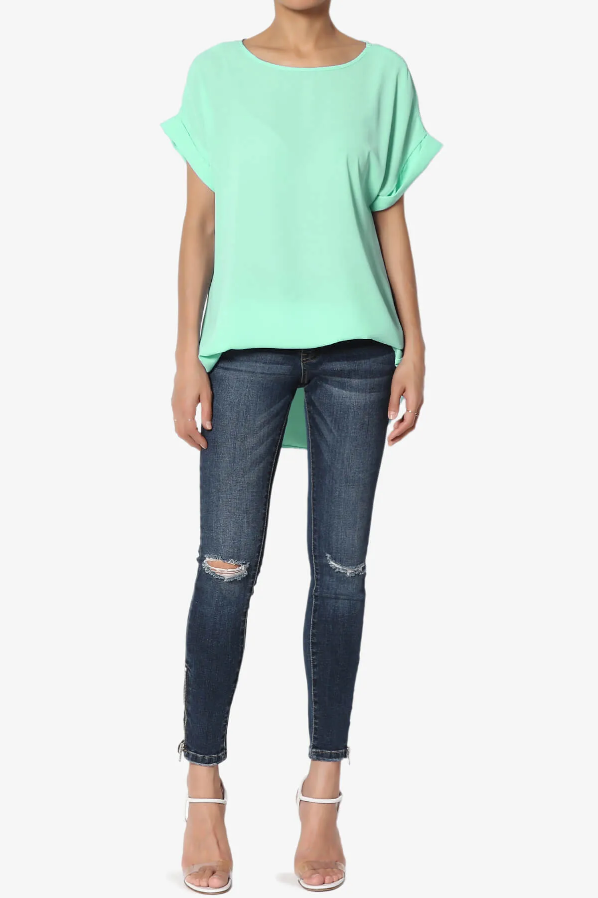 Juliette Boat Neck Chiffon Top