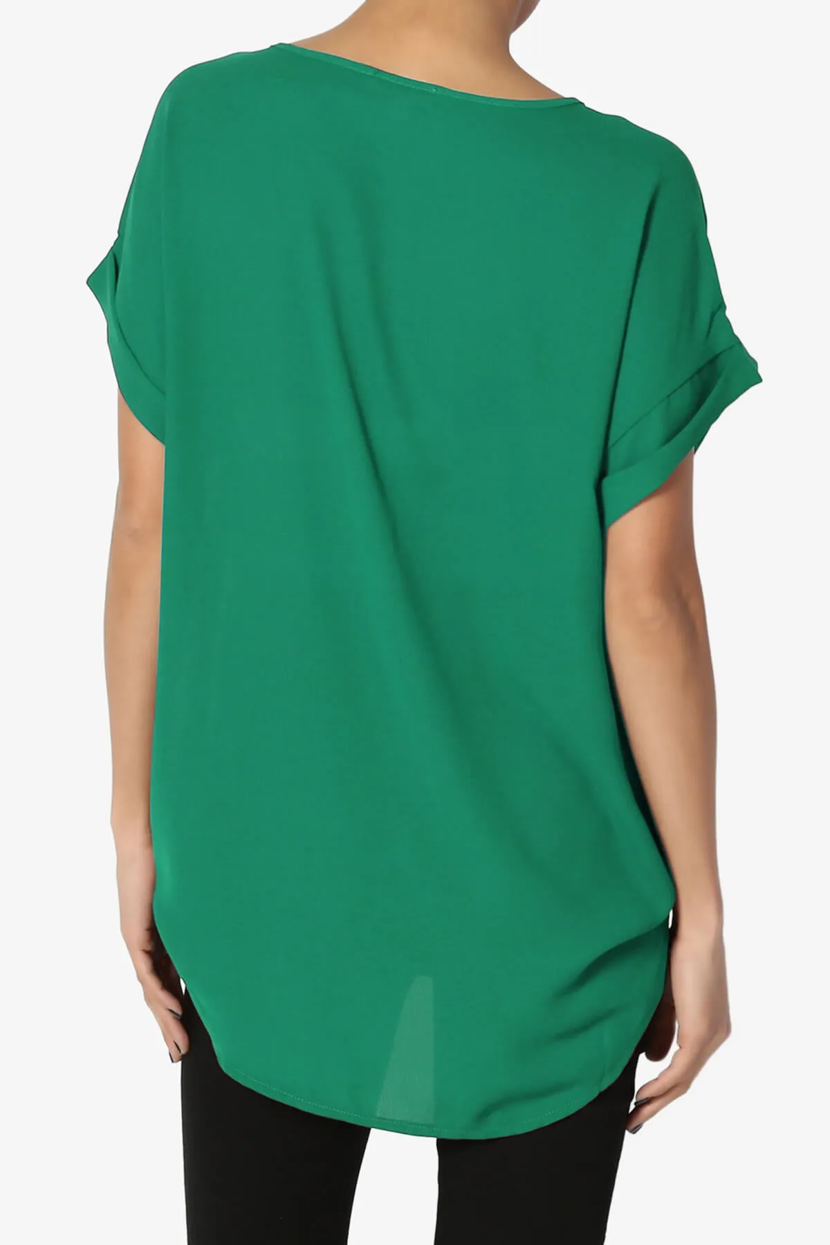 Juliette Boat Neck Chiffon Top