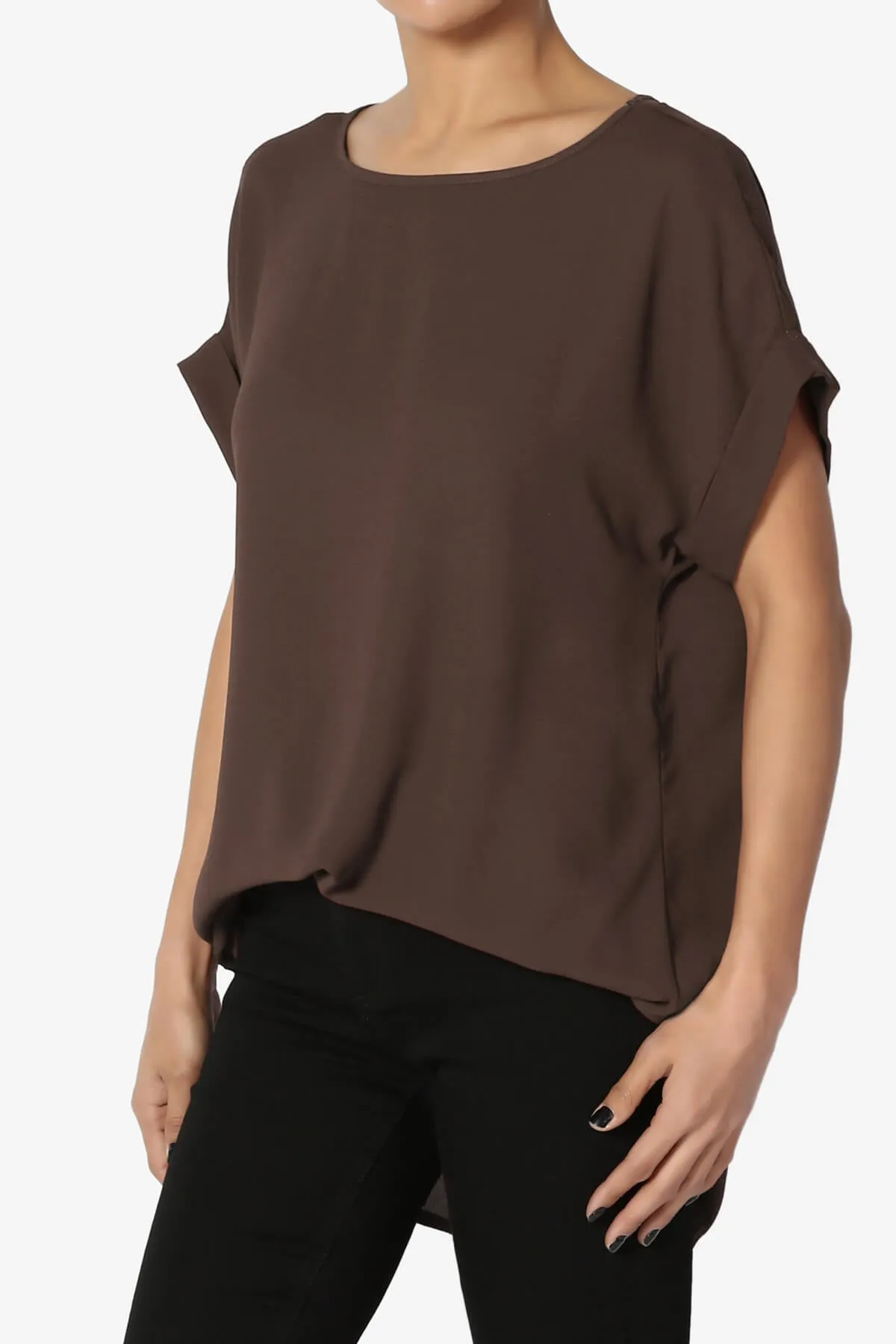 Juliette Boat Neck Chiffon Top