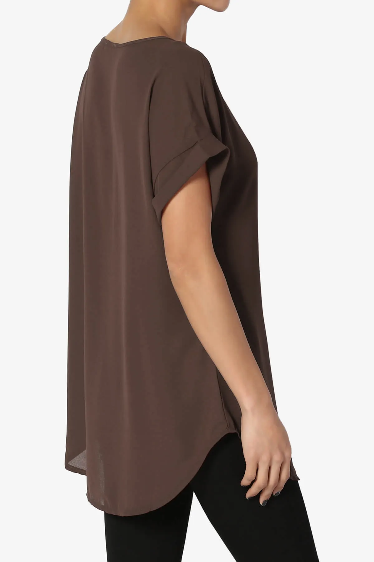 Juliette Boat Neck Chiffon Top