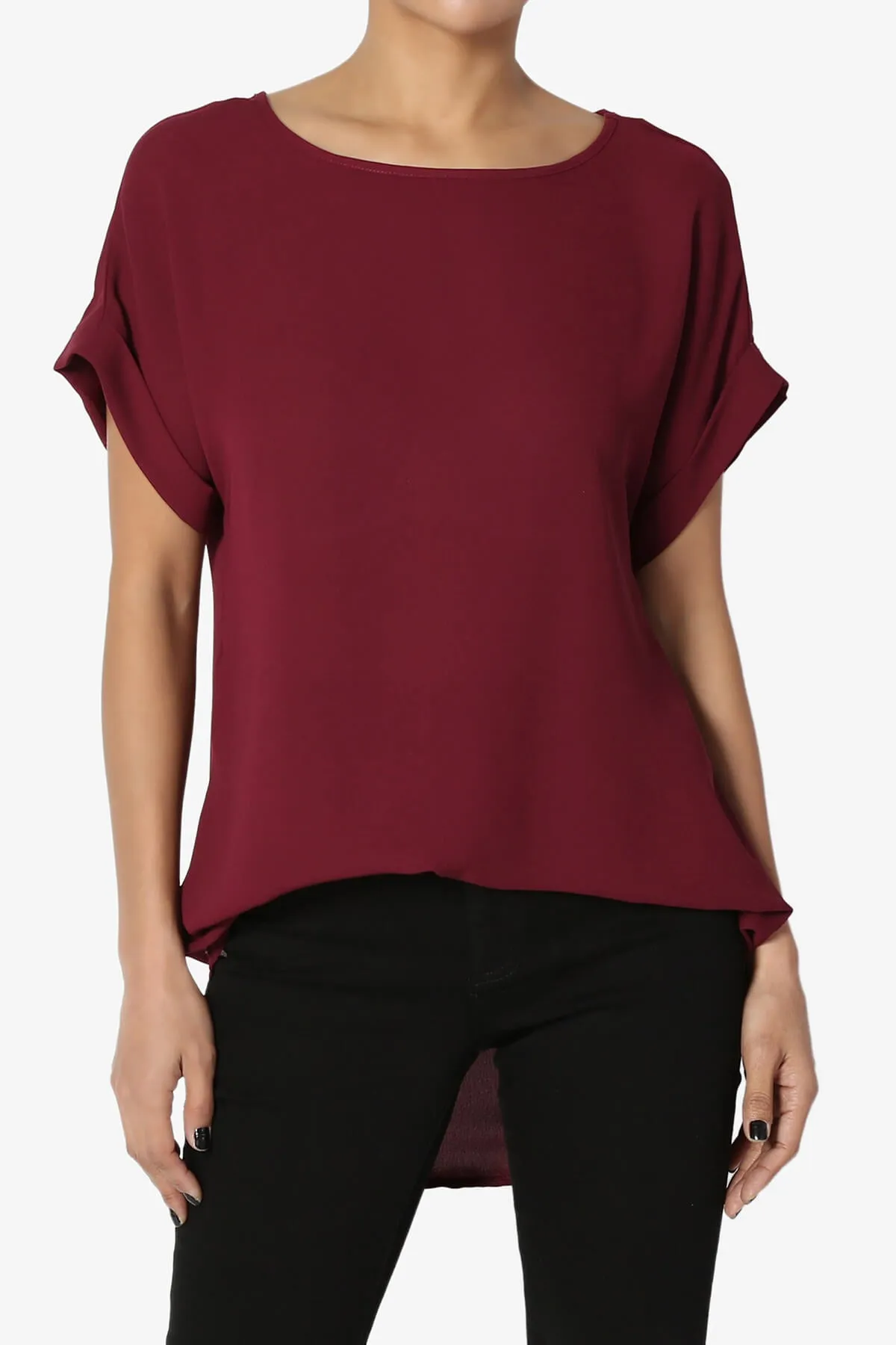 Juliette Boat Neck Chiffon Top